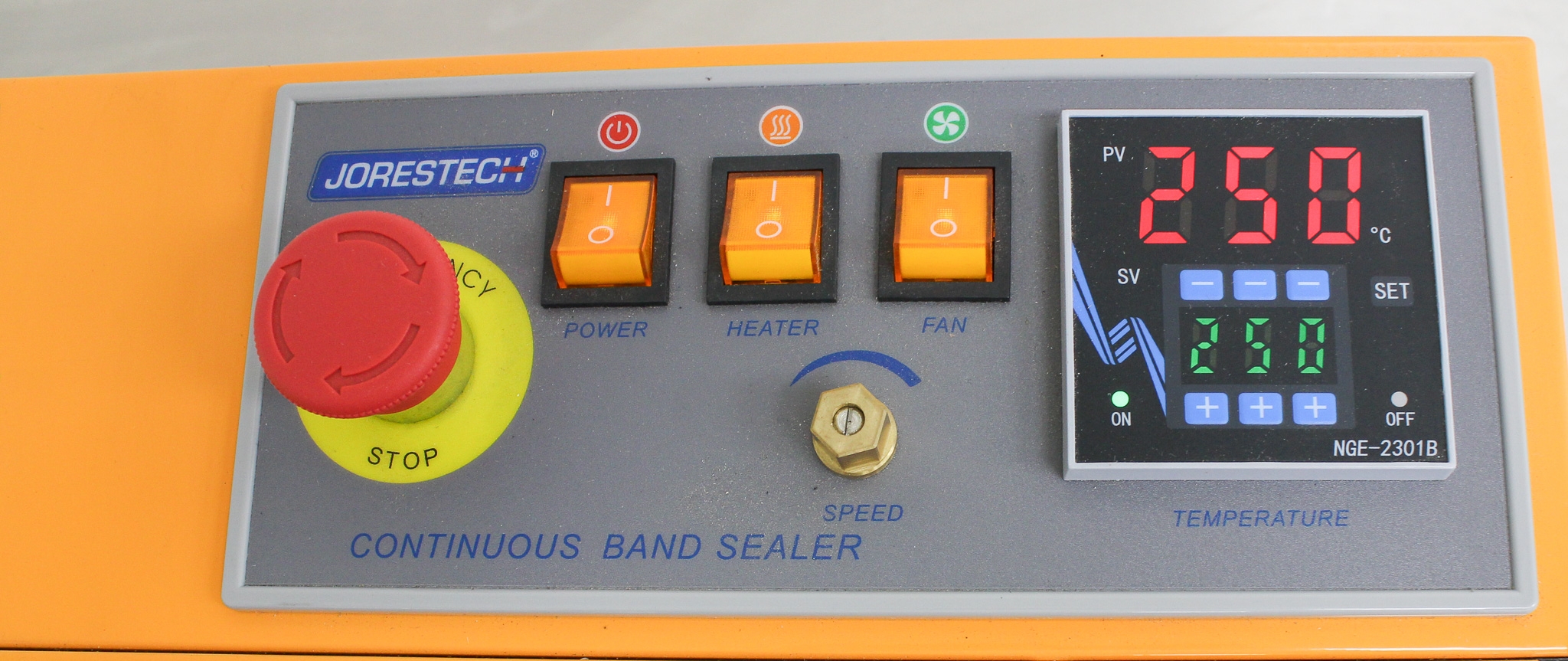 JORESTECH E-CBS-630D Continuous Band Sealer 54ft/min Digital Control PE PP