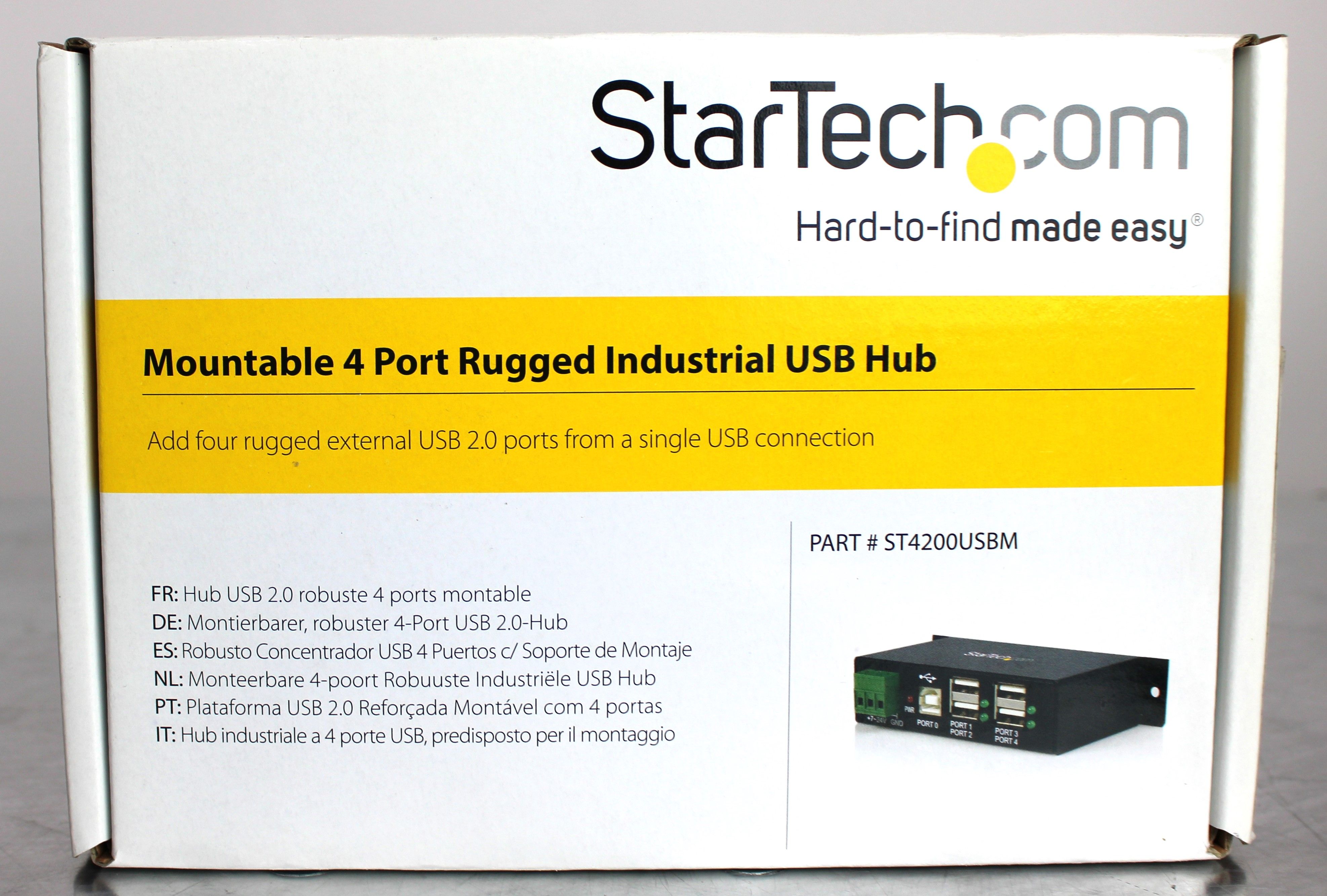 StarTech 4 Port USB 2.0 Hub Connectivity System High-Speed 480Mbps