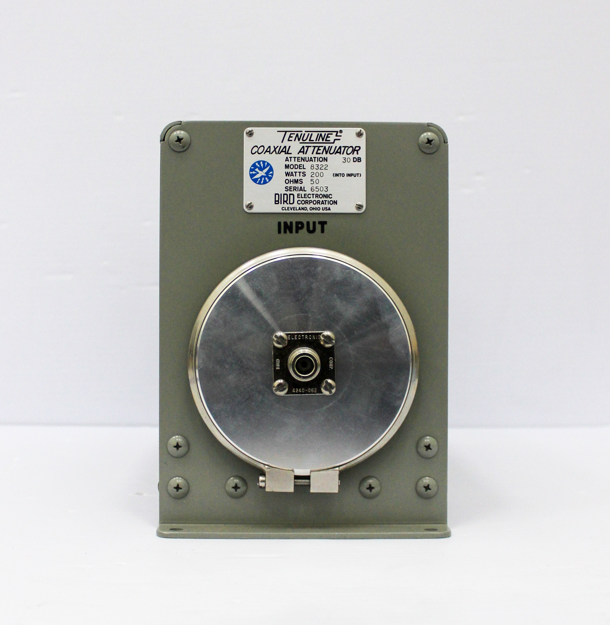 Thermo 8322 RF Coaxial Attenuator 200W Oil-Cooled, Mono-Directional 50 OHMS