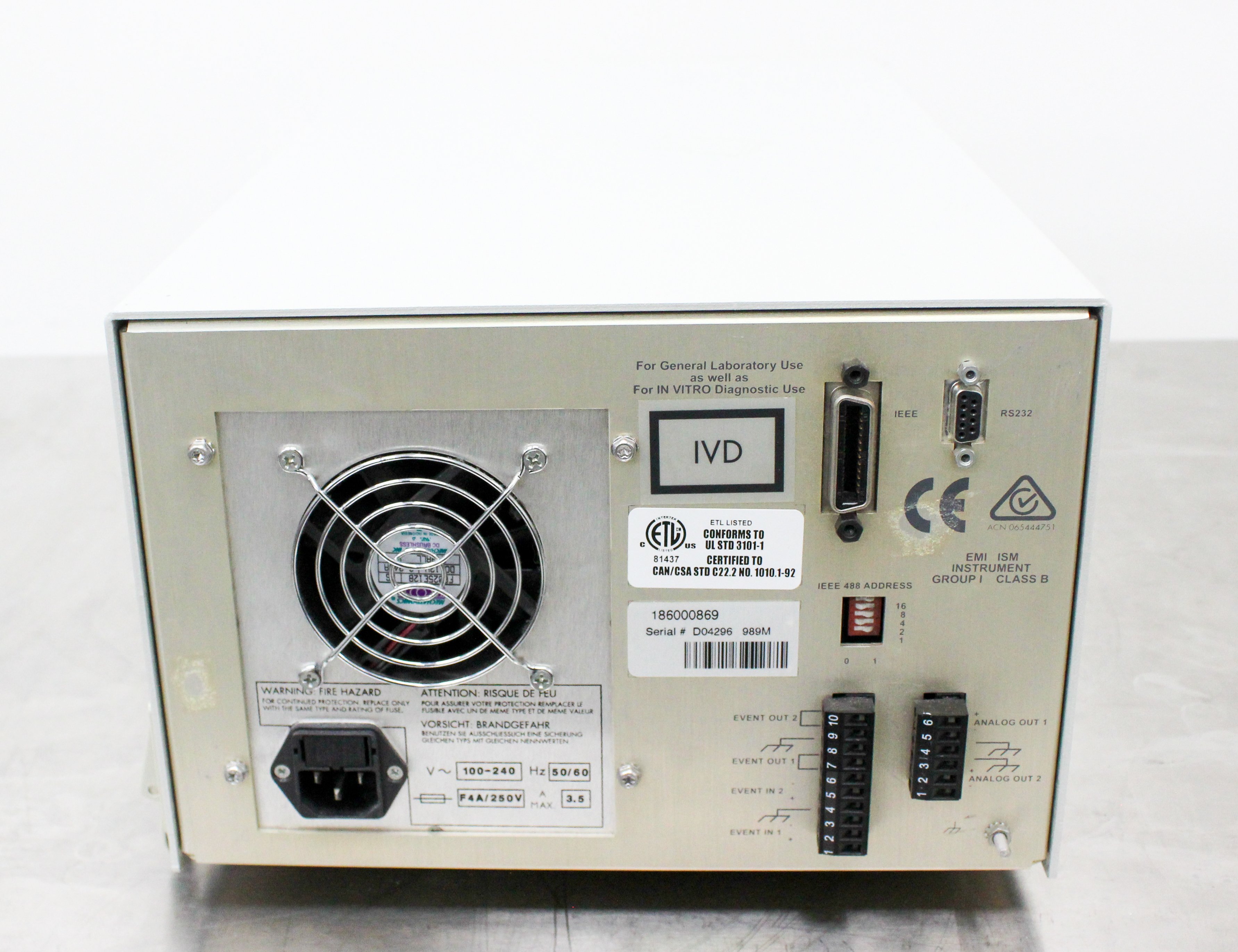 Waters 2996 PDA Detector Chromatographic Sensitivity, 190-800nm Range