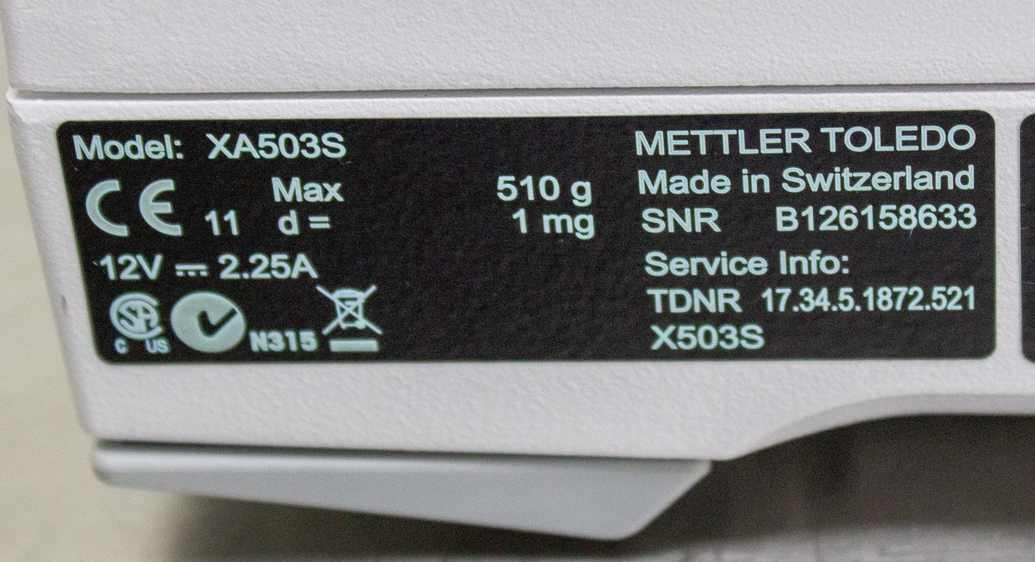 Mettler-Toledo XE503S Salvage Precision Balance with Functioning Base For Parts