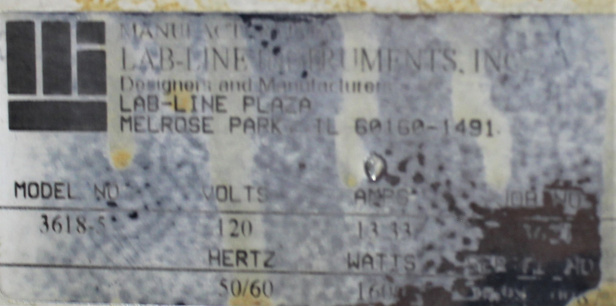 Lab-Line 3618 Vacuum Oven Used Temp Range +5C to 220C Volume 2.3 cu ft