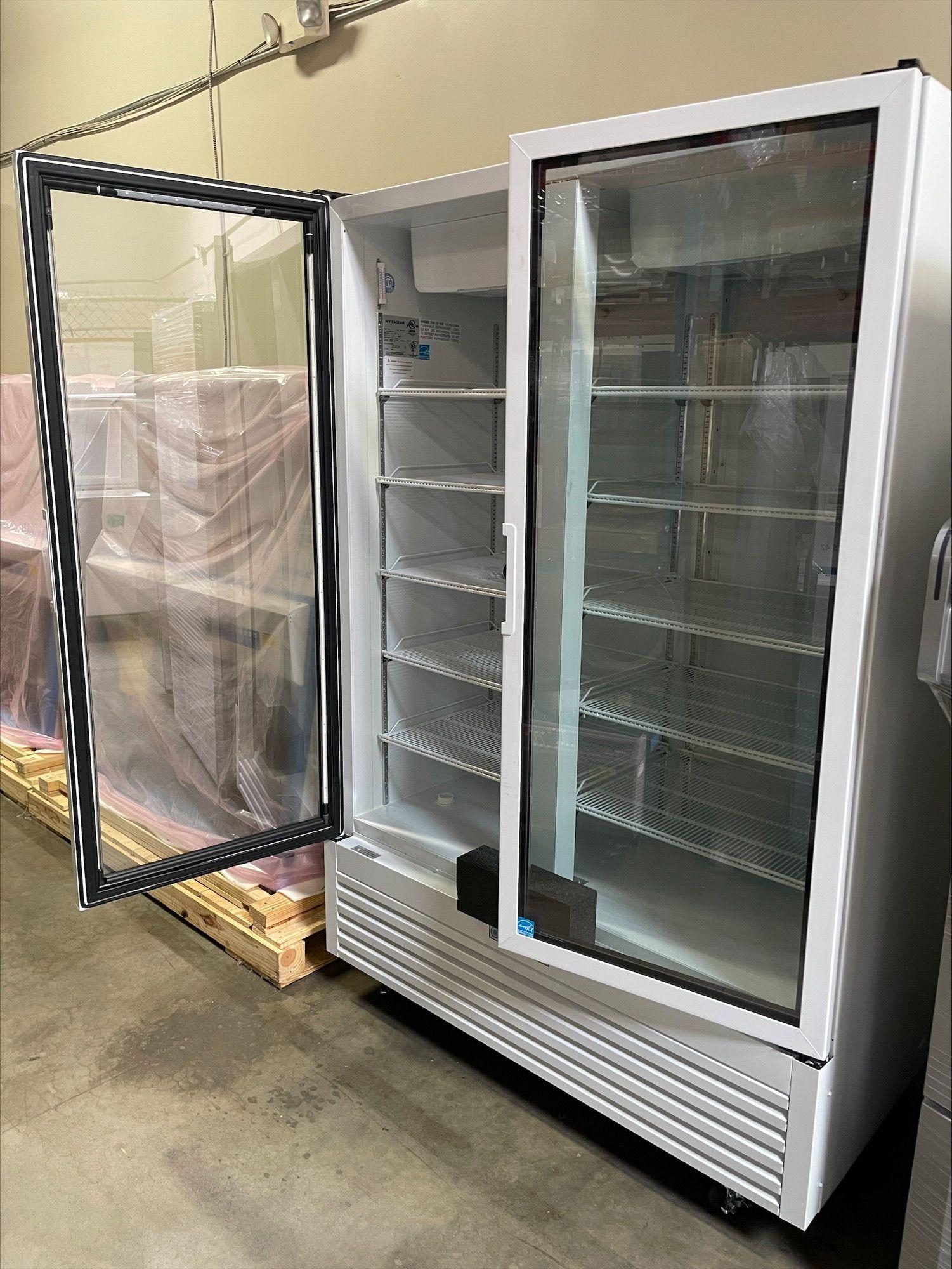 Beverage Air Double Glass Door Refrigerator, 41.66 cu.ft.