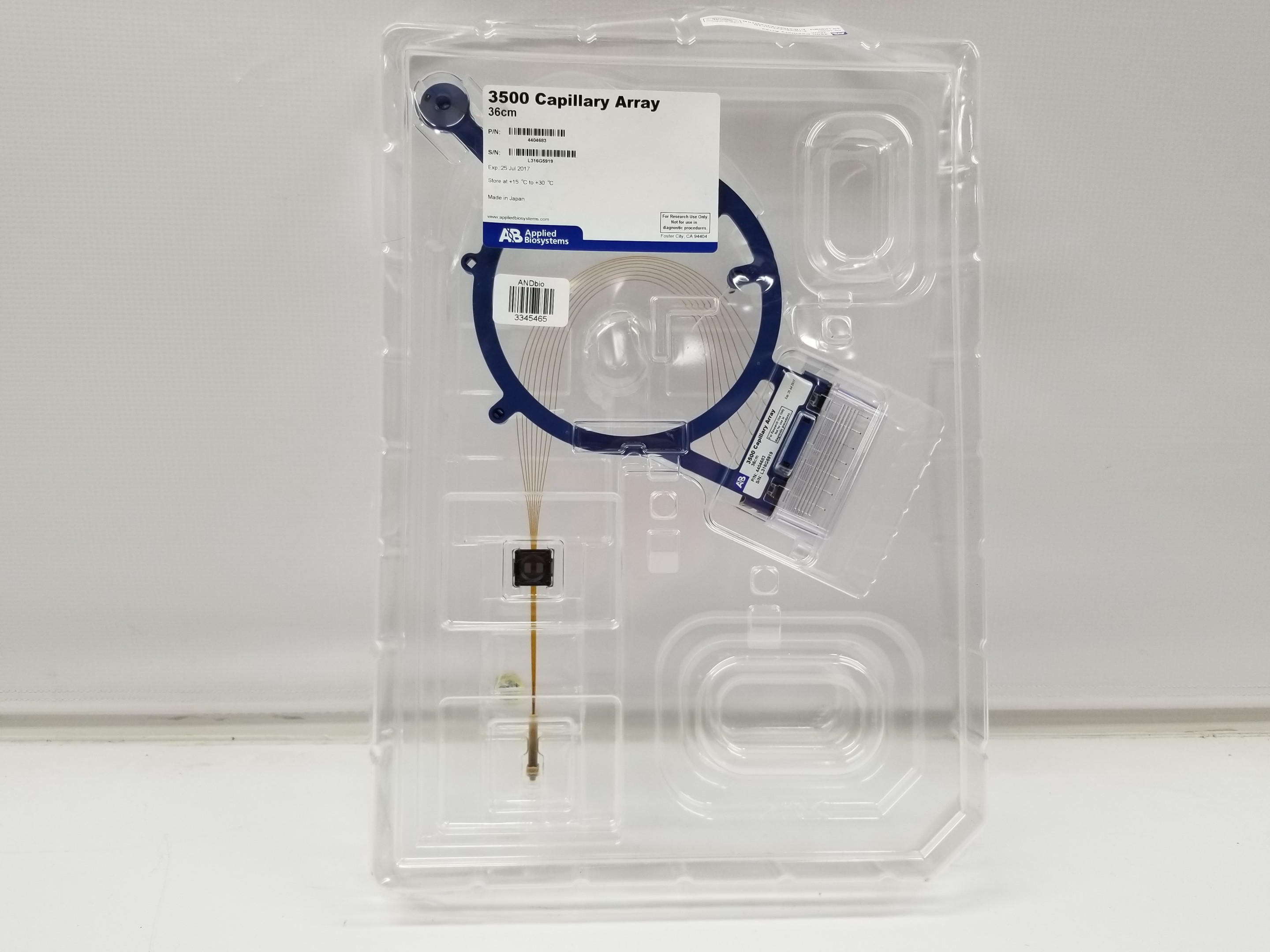 ABI 3500 8-Capillary Array HID Genetic Analyzer Electrophoresis Accessory
