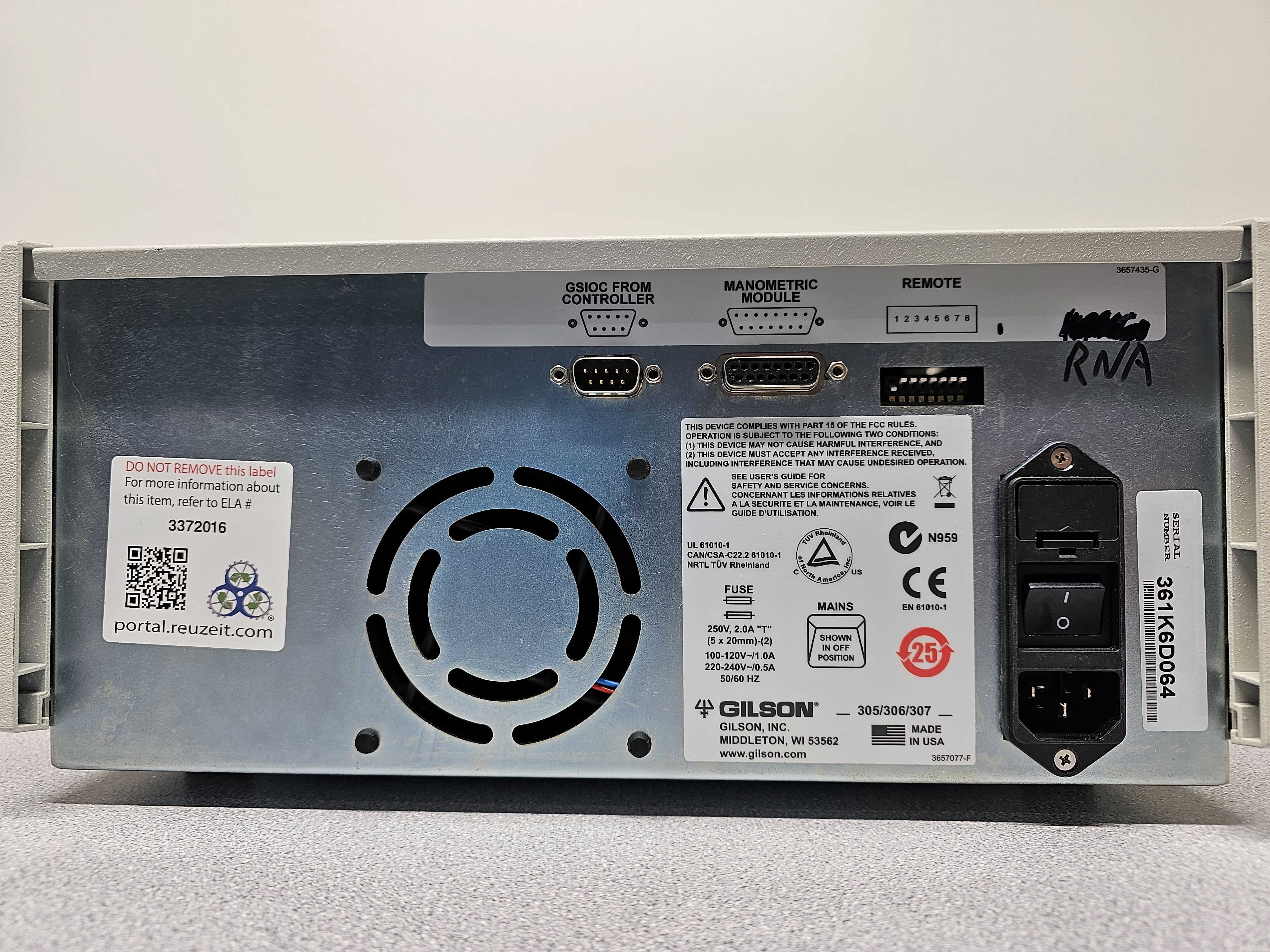 Gilson 306 HPLC Pump Analytical Chromatography 10L/min-200mL/min Flow Rate