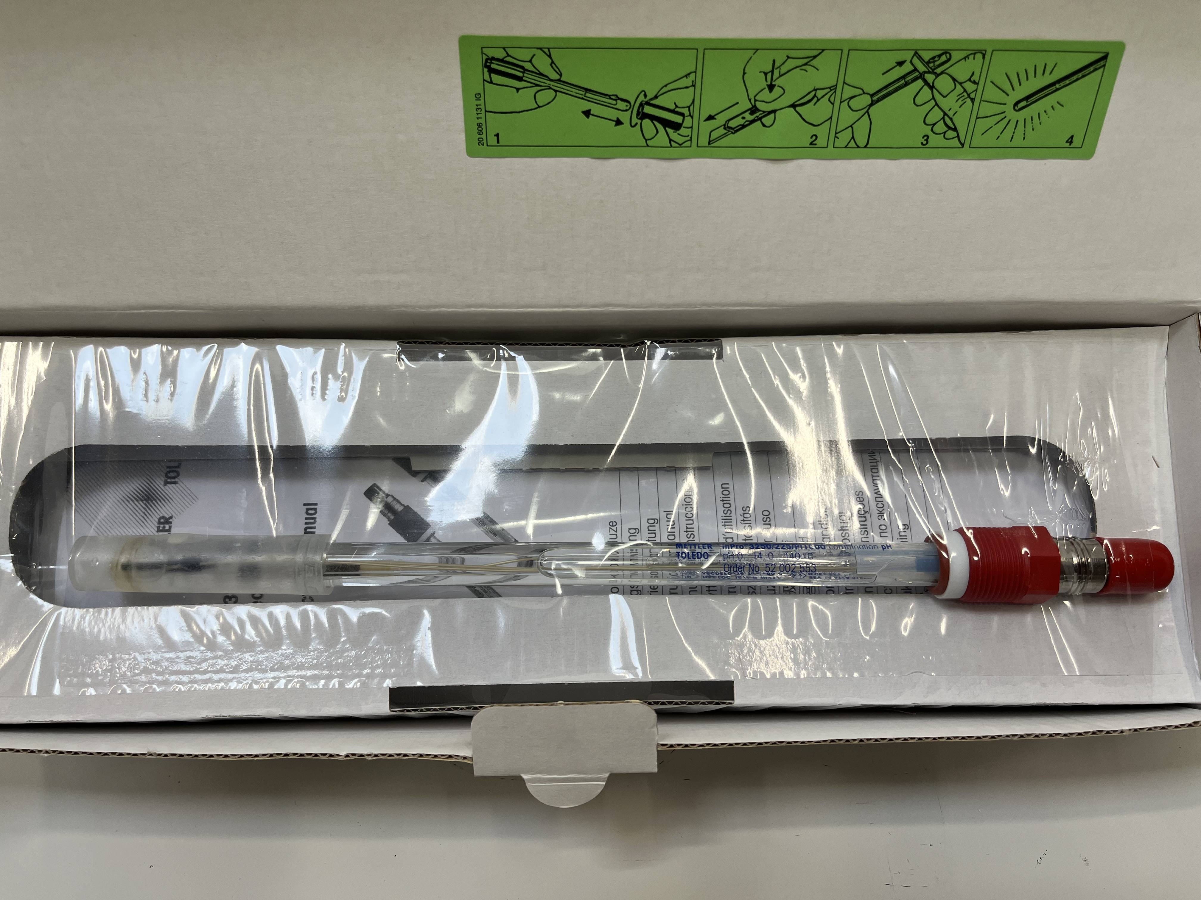 Mettler Toledo 52002553 pH Sensor InPro3250/225/PT1000 Low Maintenance