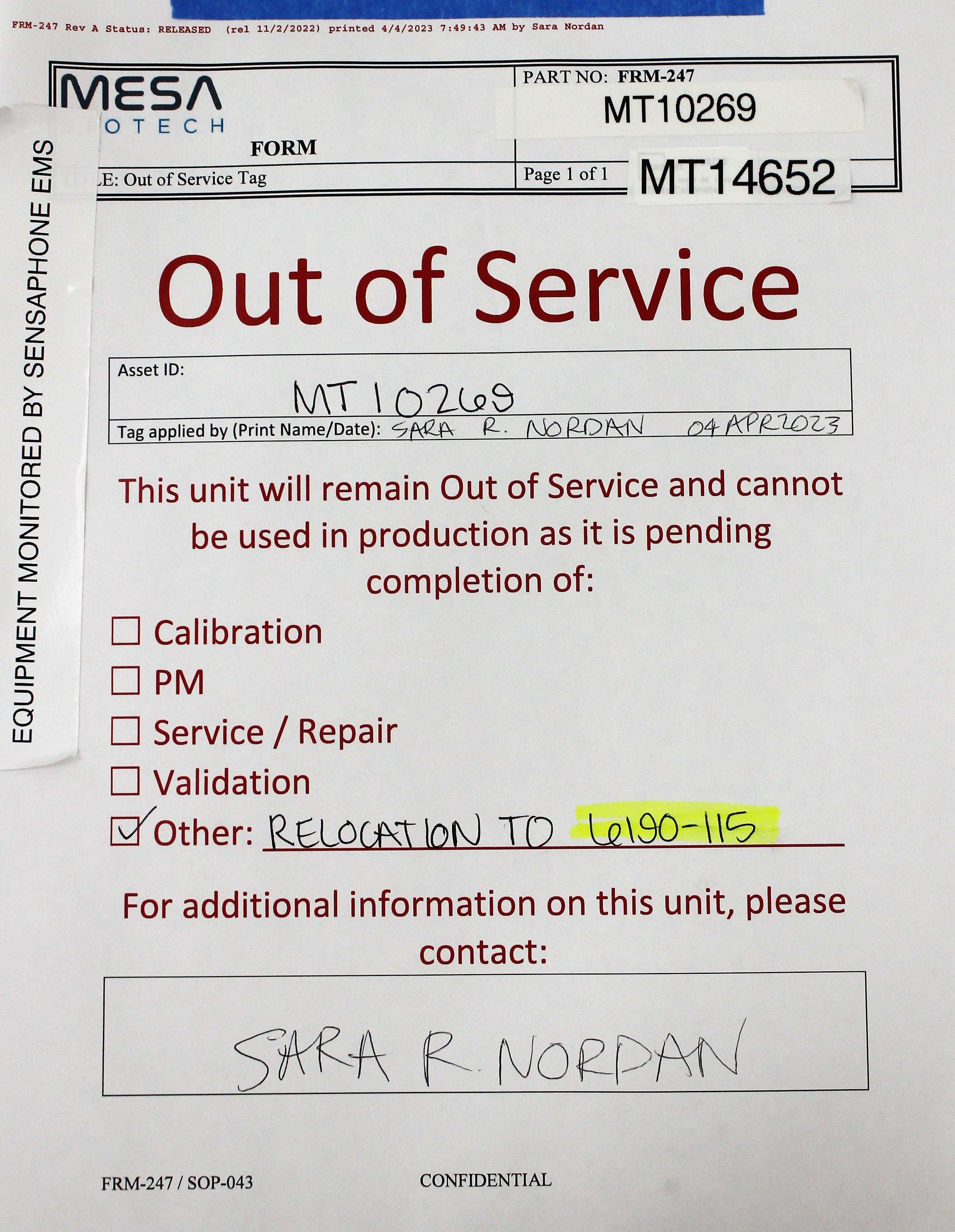 Thermo REL2304A Lab Refrigerator, 23.3 cu ft, 1C to 8C, Microprocessor Controlled