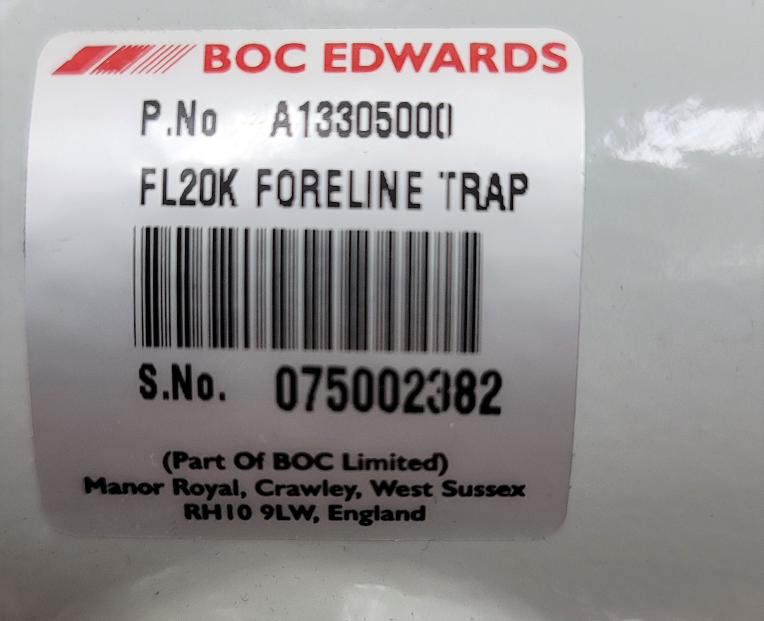 Edwards FL20K Foreline Oil Mist Trap with Activated Alumina Sorbent