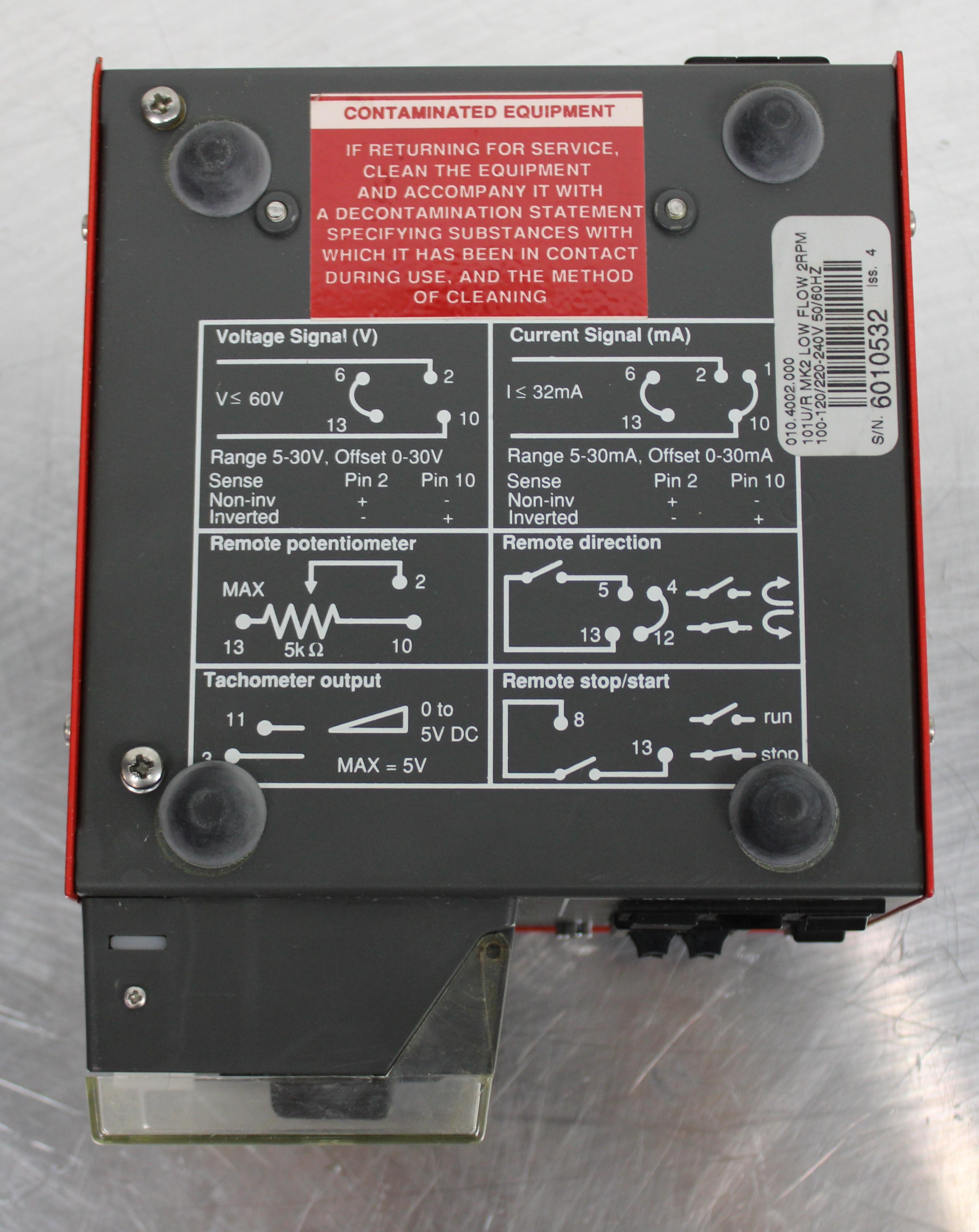 Watson Marlow 101U Peristaltic Pump 240V 2RPM with MK2 Head Laboratory