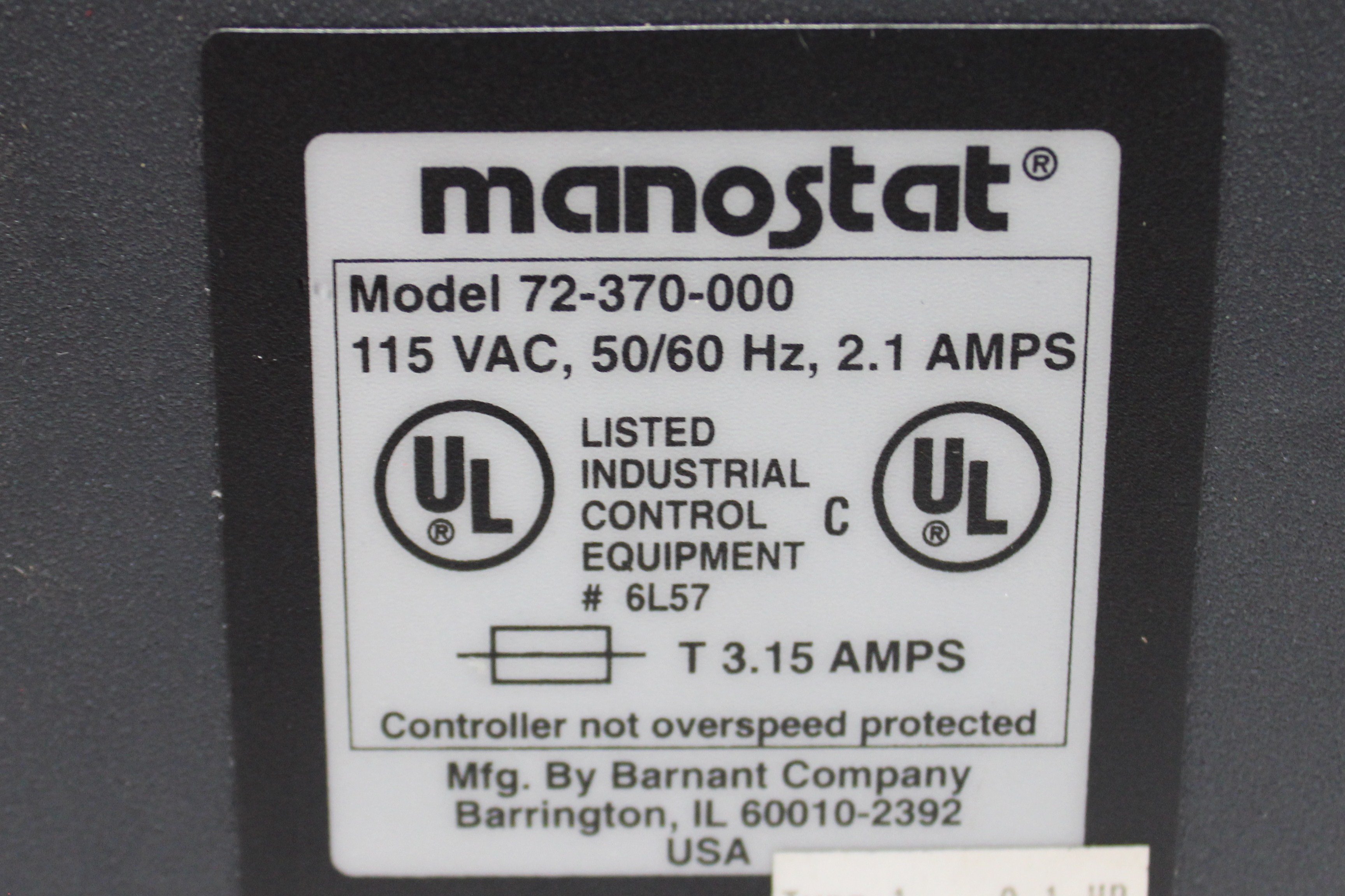 Manostat 72-370-000 Peristaltic Pump Laboratory Fluid Transfer 720 RPM Used