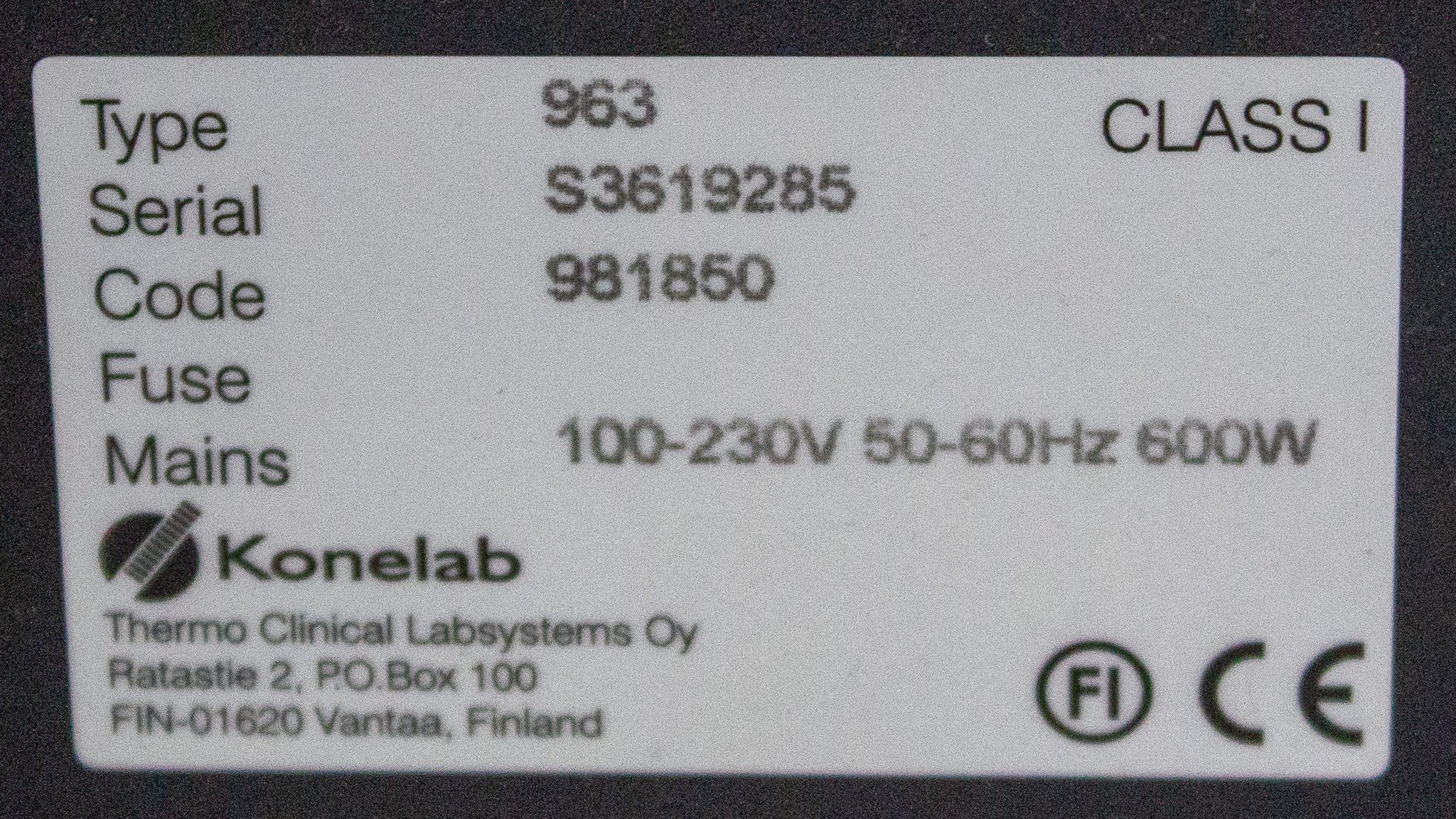 Thermo Konelab 30 Chemistry Analyzer 300 Tests/hour 84 Samples Used
