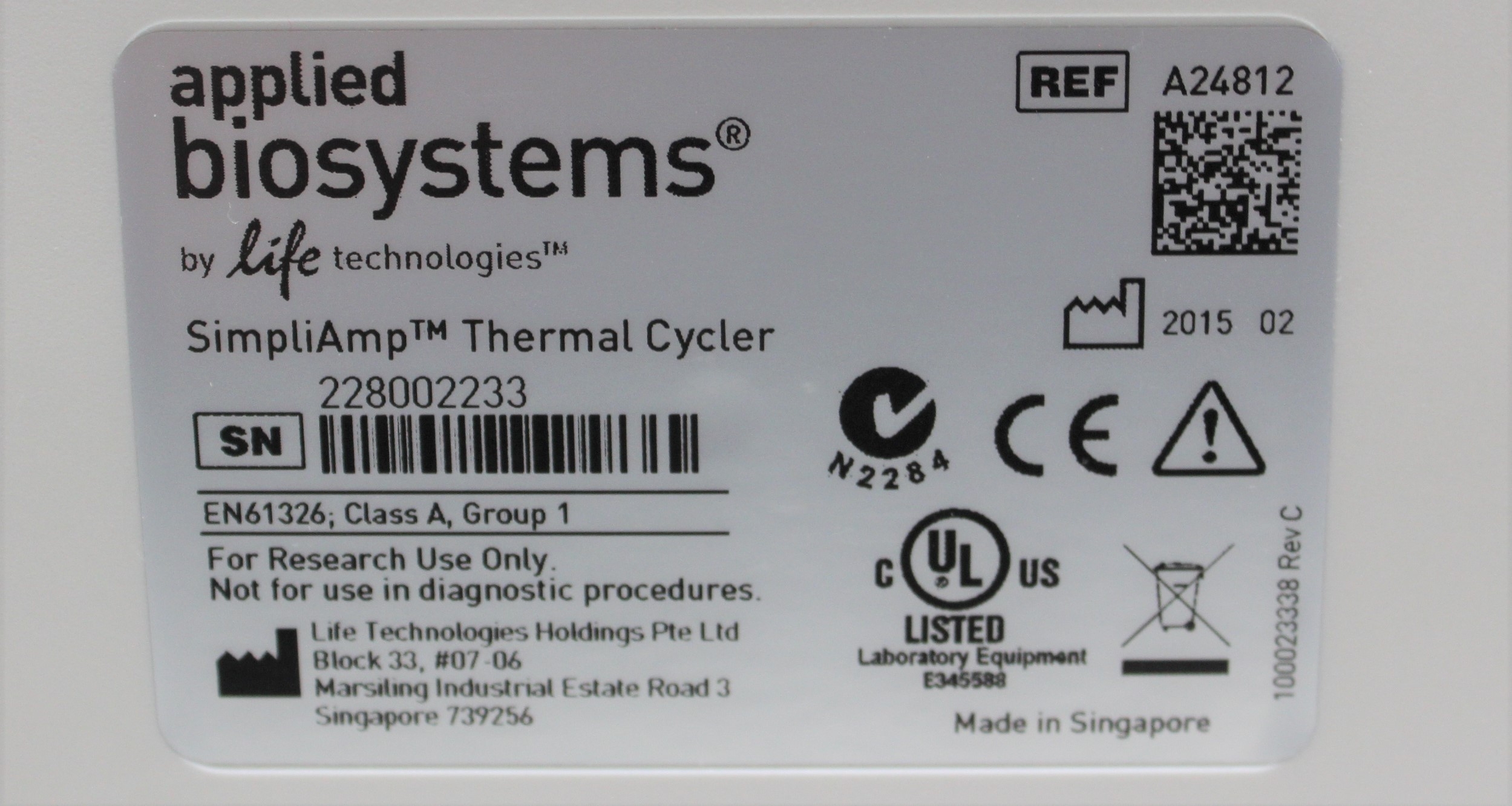 Applied Biosystems A24812 SimpliAmp Thermal Cycler for PCR 96-Well Flex