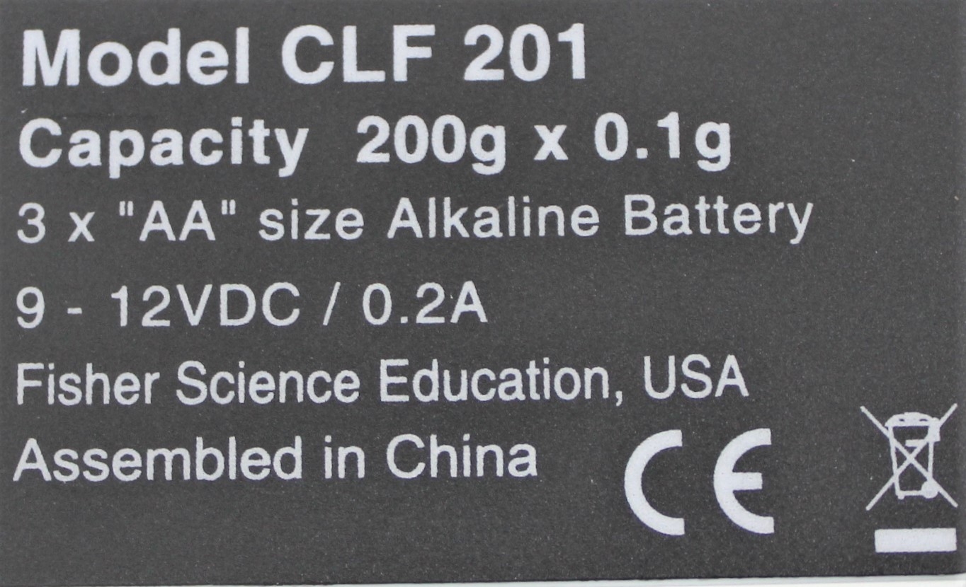 Fisher CLF201 Compact Balance Scale Precision 200g with LCD Display