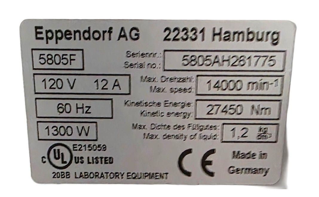 Eppendorf Refrigerated Centrifuge 5804R