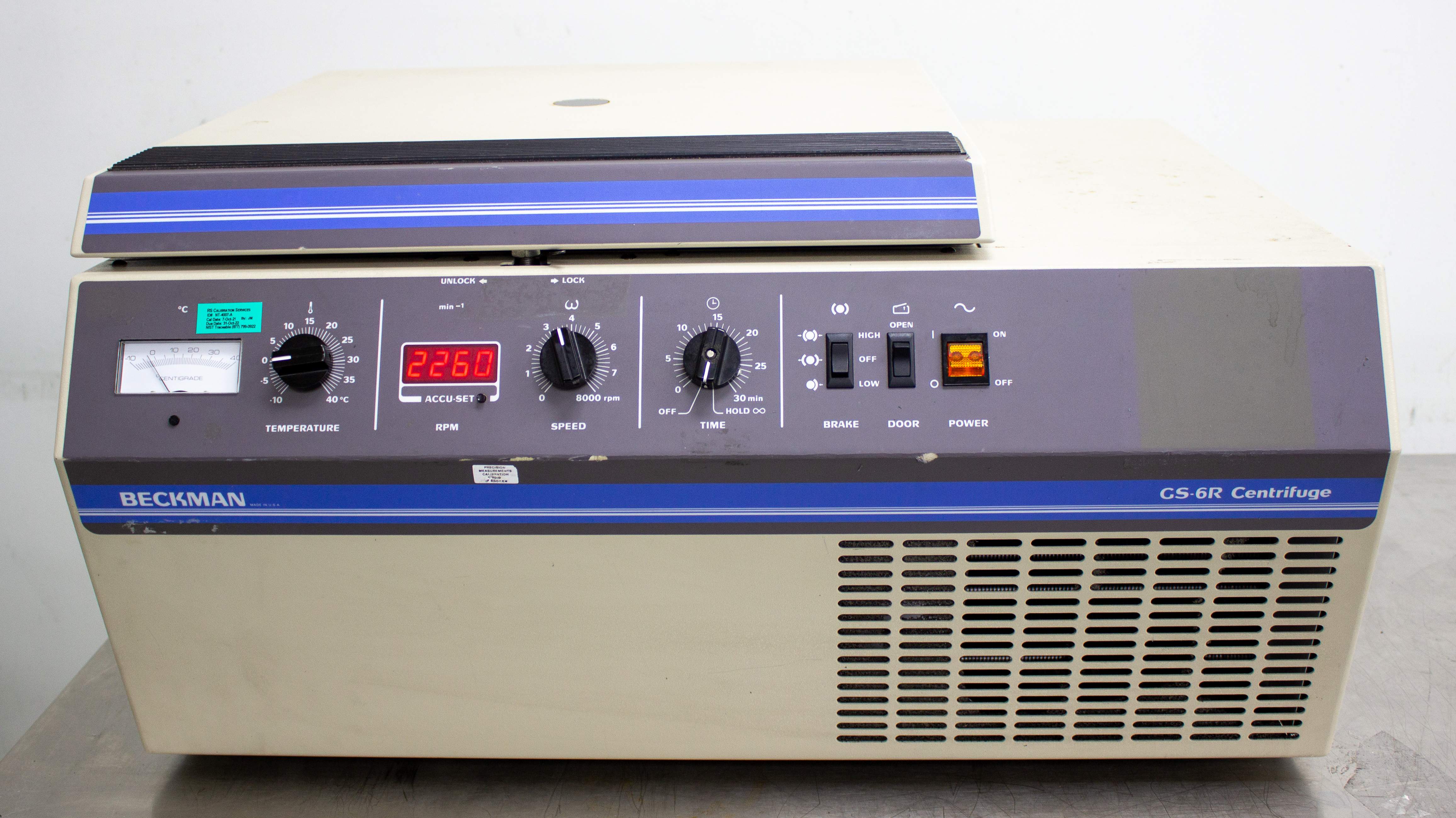 Beckman GS-6R Refrigerated Benchtop Centrifuge 8,000 RPM -10C to +40C