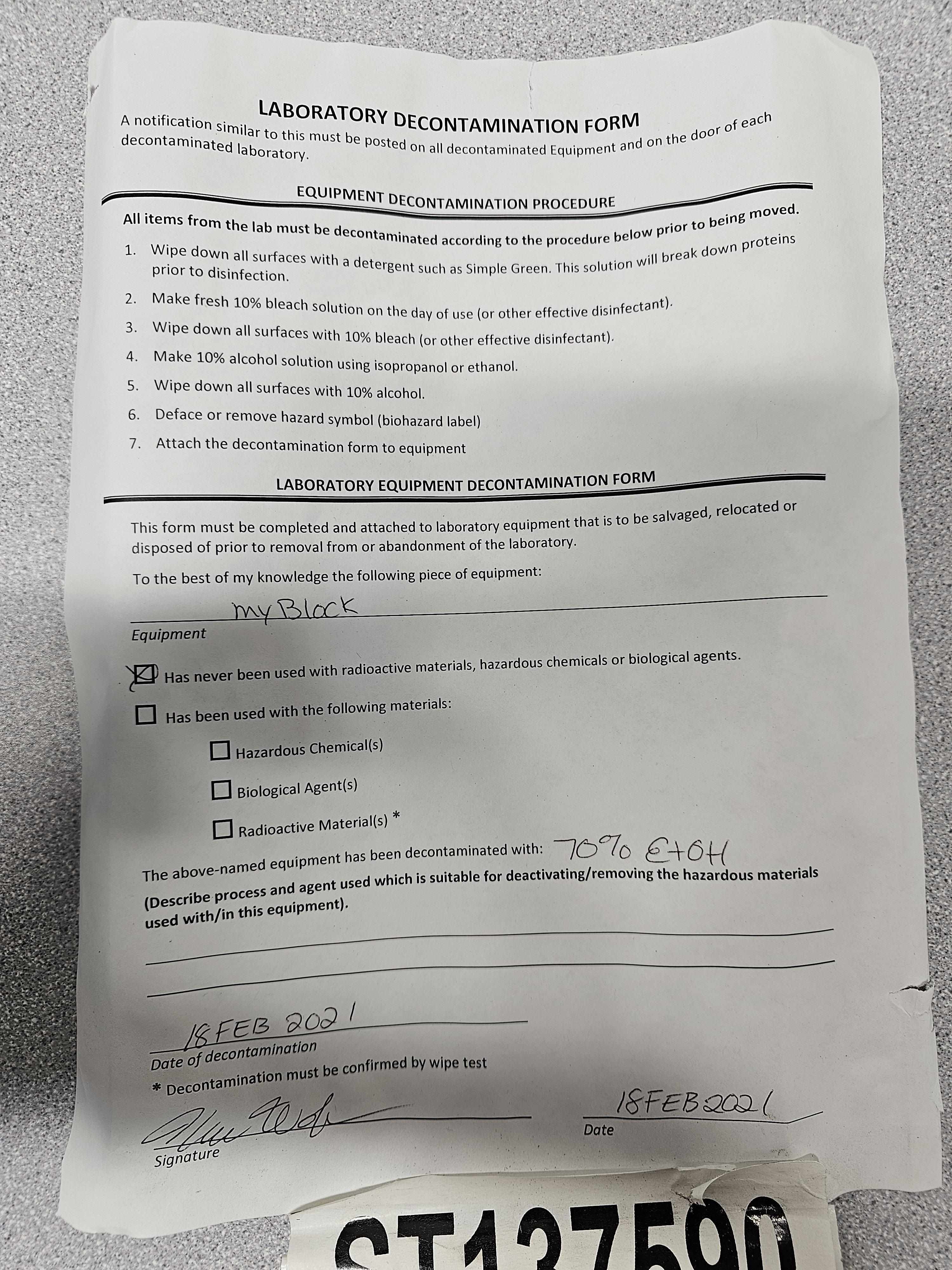 Benchmark Scientific BSH5002 Dry Bath Incubator Block Heater Temp Control