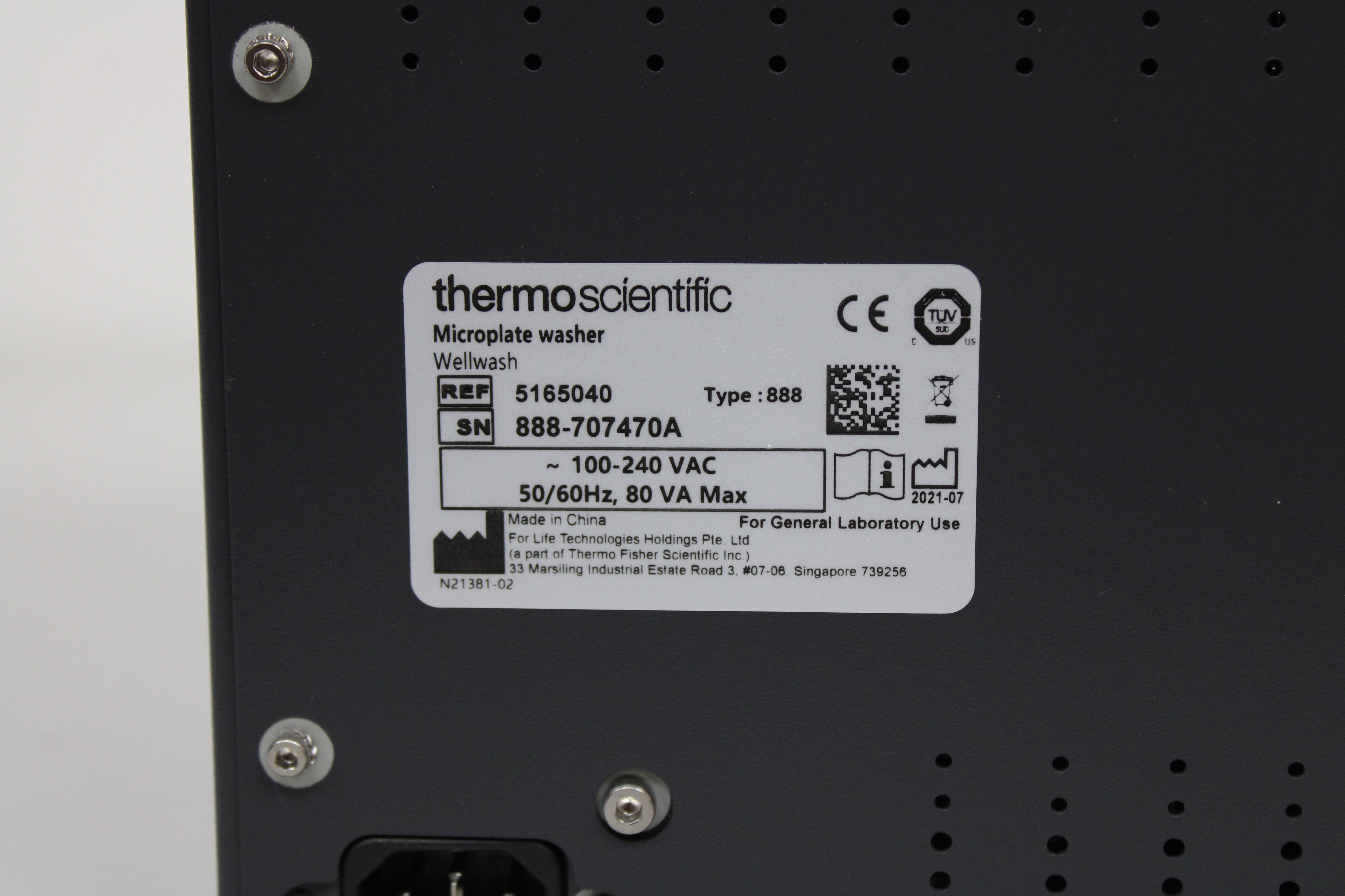 Thermo Microplate Washer Wellwash 5165040 Liquid Handling Security 120V