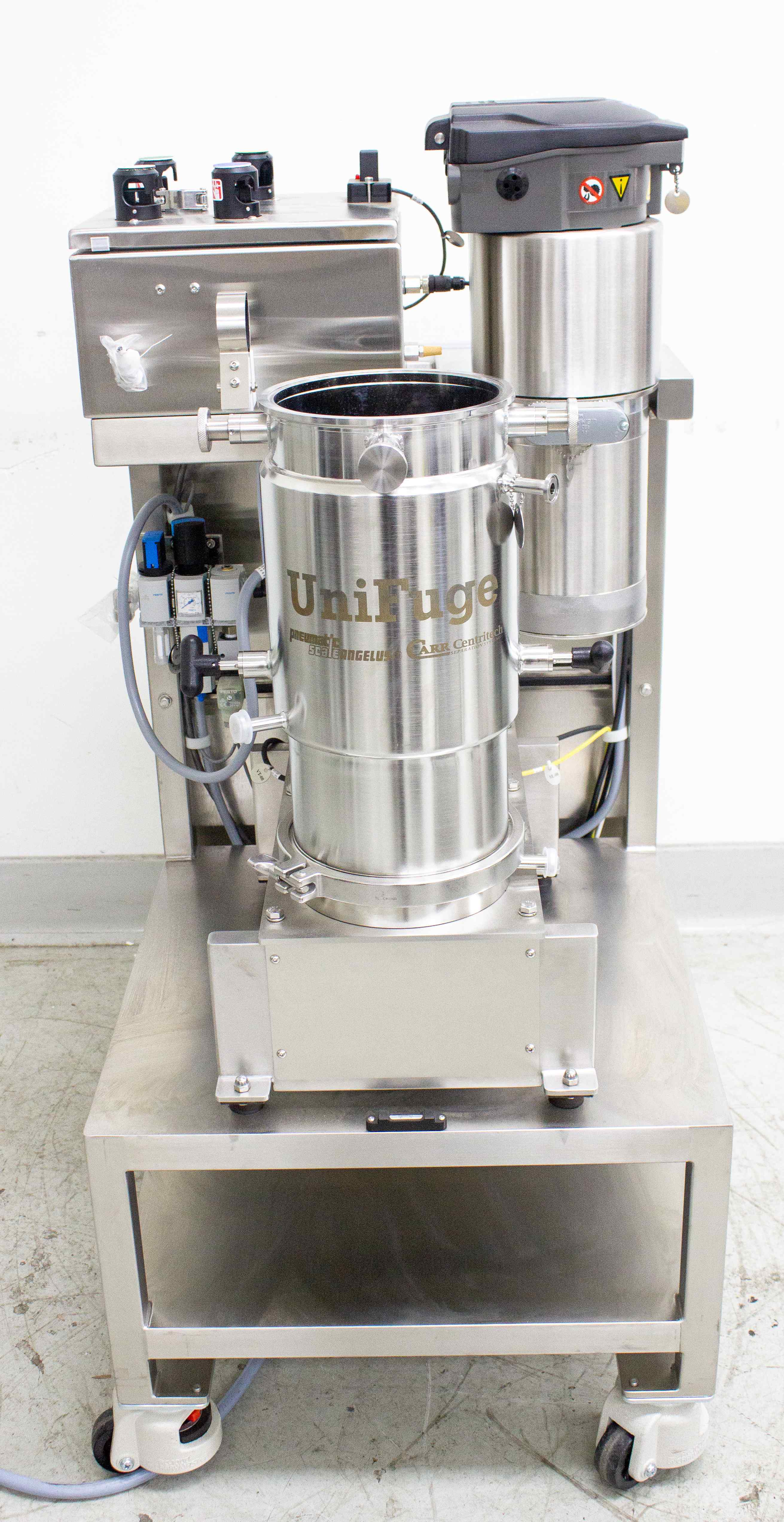 Pneumatic UniFuge Pilot Single-Use Centrifuge 1.8L 4L/min Used Biotech