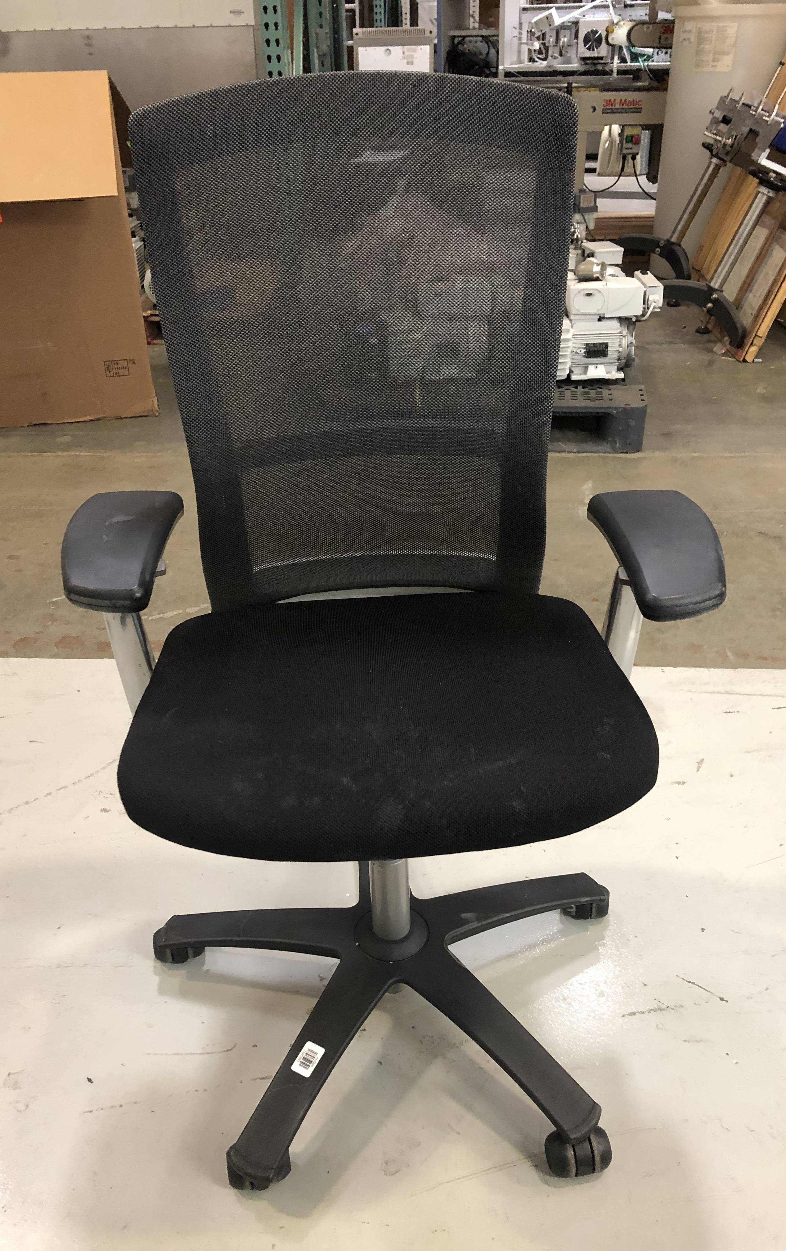 Turnkey Mesh Back Office Chair Silver and Black with Adjustable Armrests
