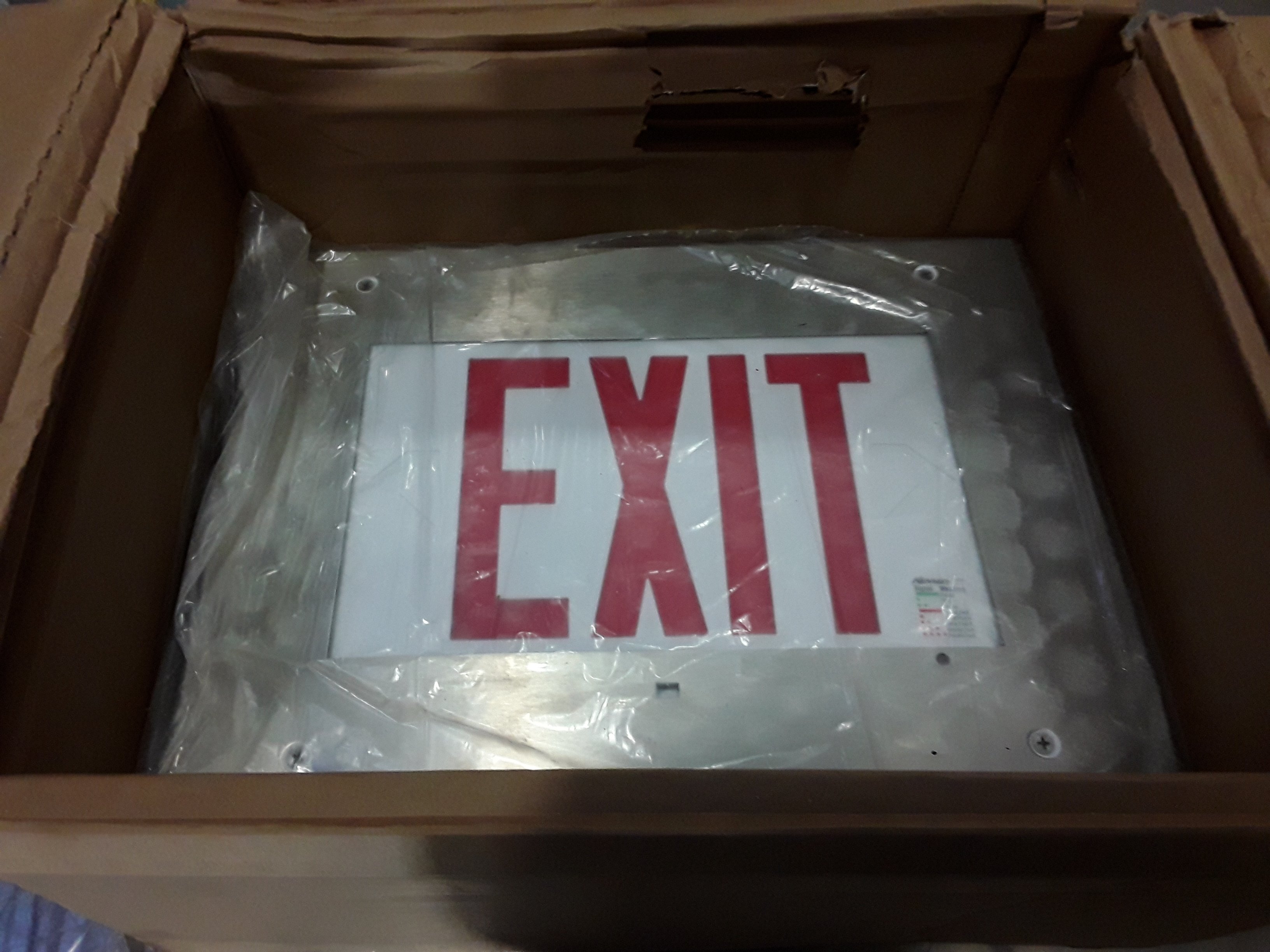 Kenall Exit Sign Turnkey, Fully Functional, Refurbished, Ready to Use
