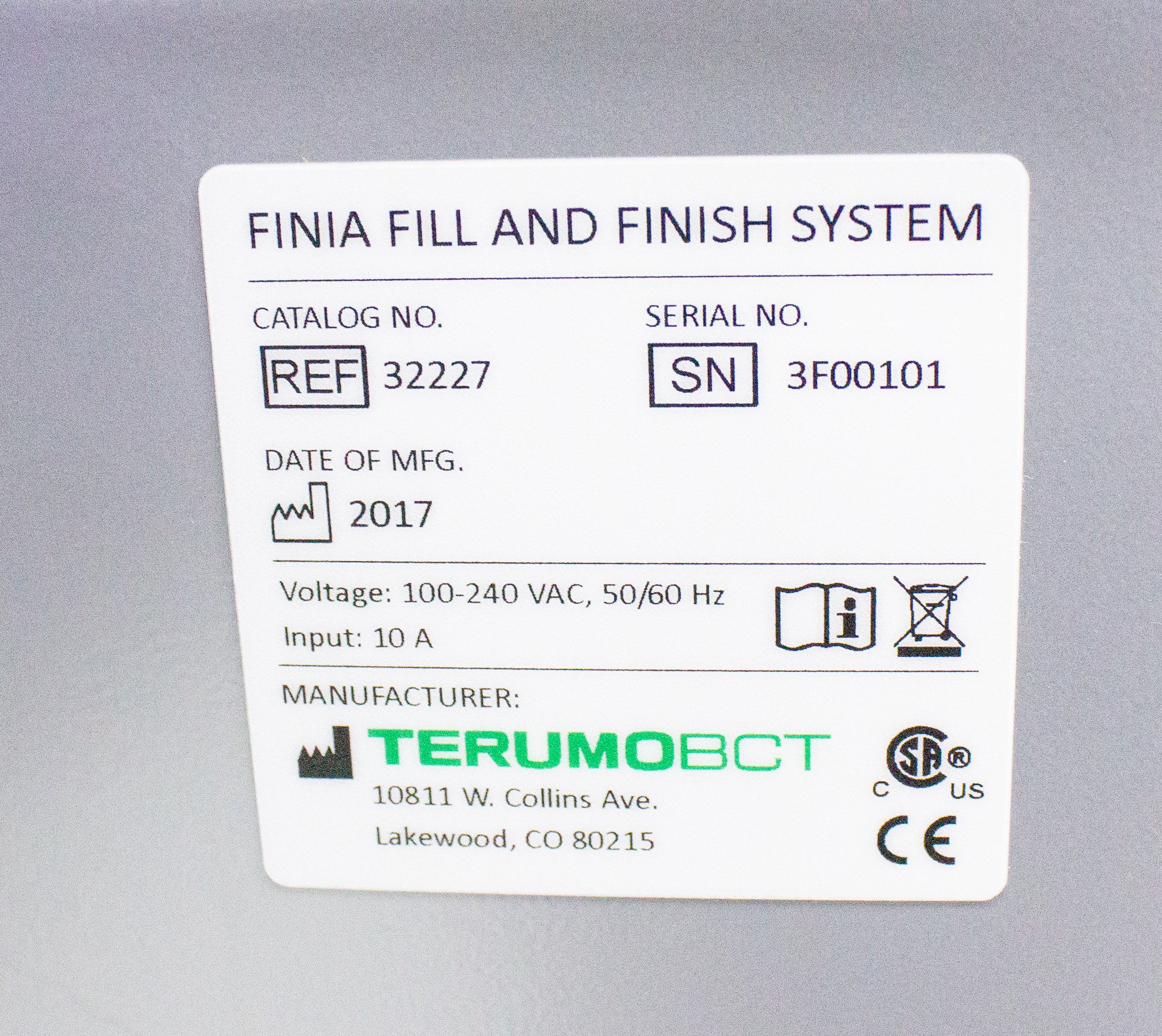 Terumo Finia Fill and Finish System for Cell and Gene Therapy - Used