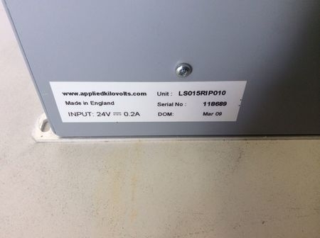 Applied KiloVolts LS015RIP010 High Voltage Module, Mass Spectrometry
