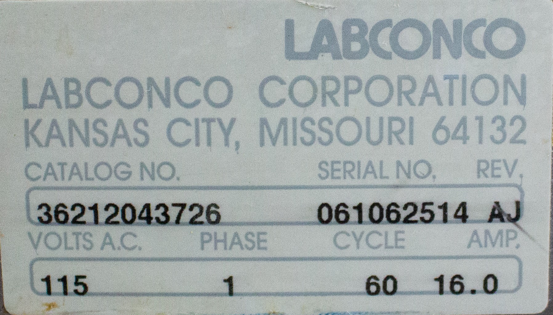 Labconco 36212043726 Biosafety Cabinet Cell Logic Class II Purifier 72.5in Wide