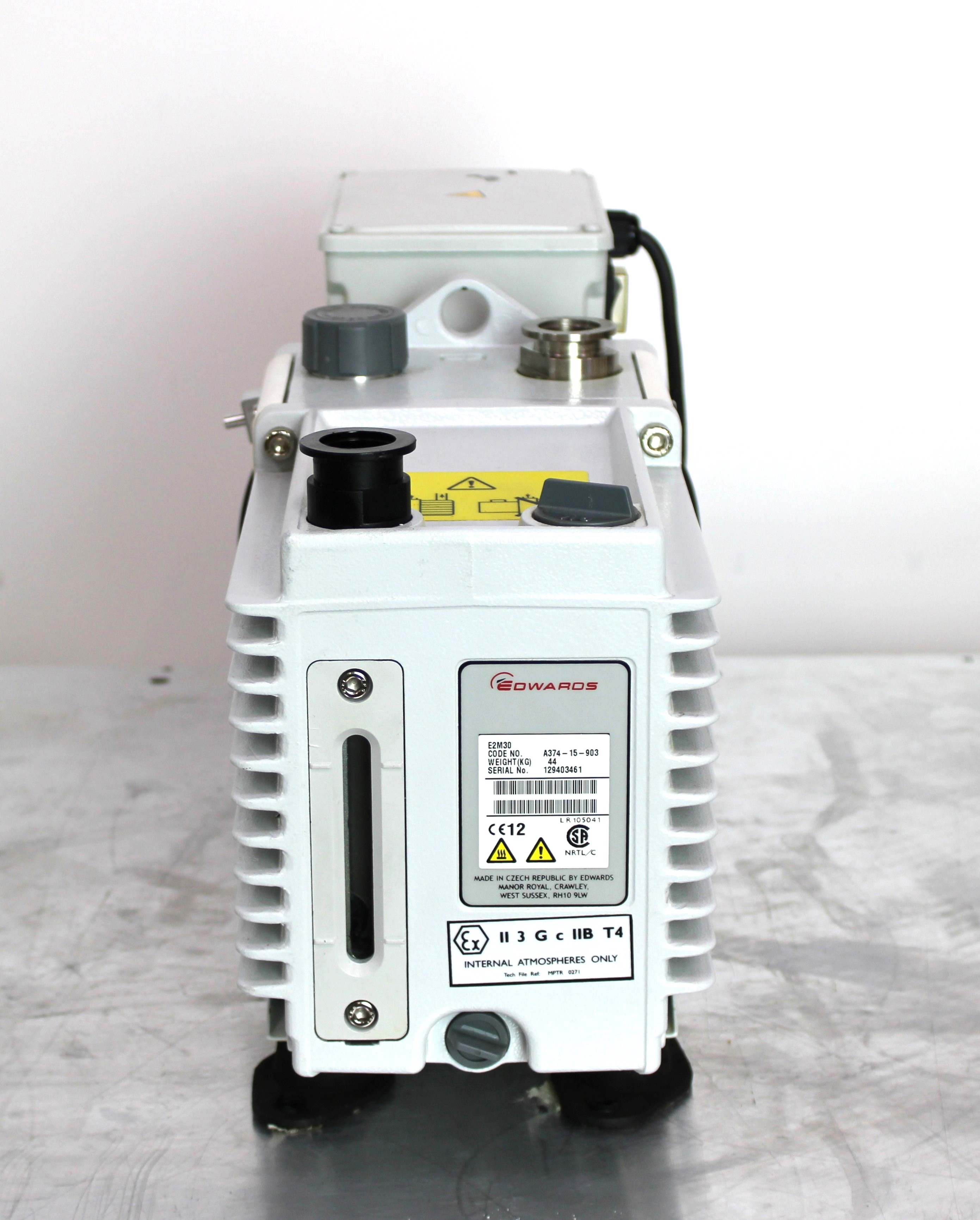 Edwards E2M30 Rotary Vane Vacuum Pump, 11.4 cfm, 1 x 10-3 Torr, 240V