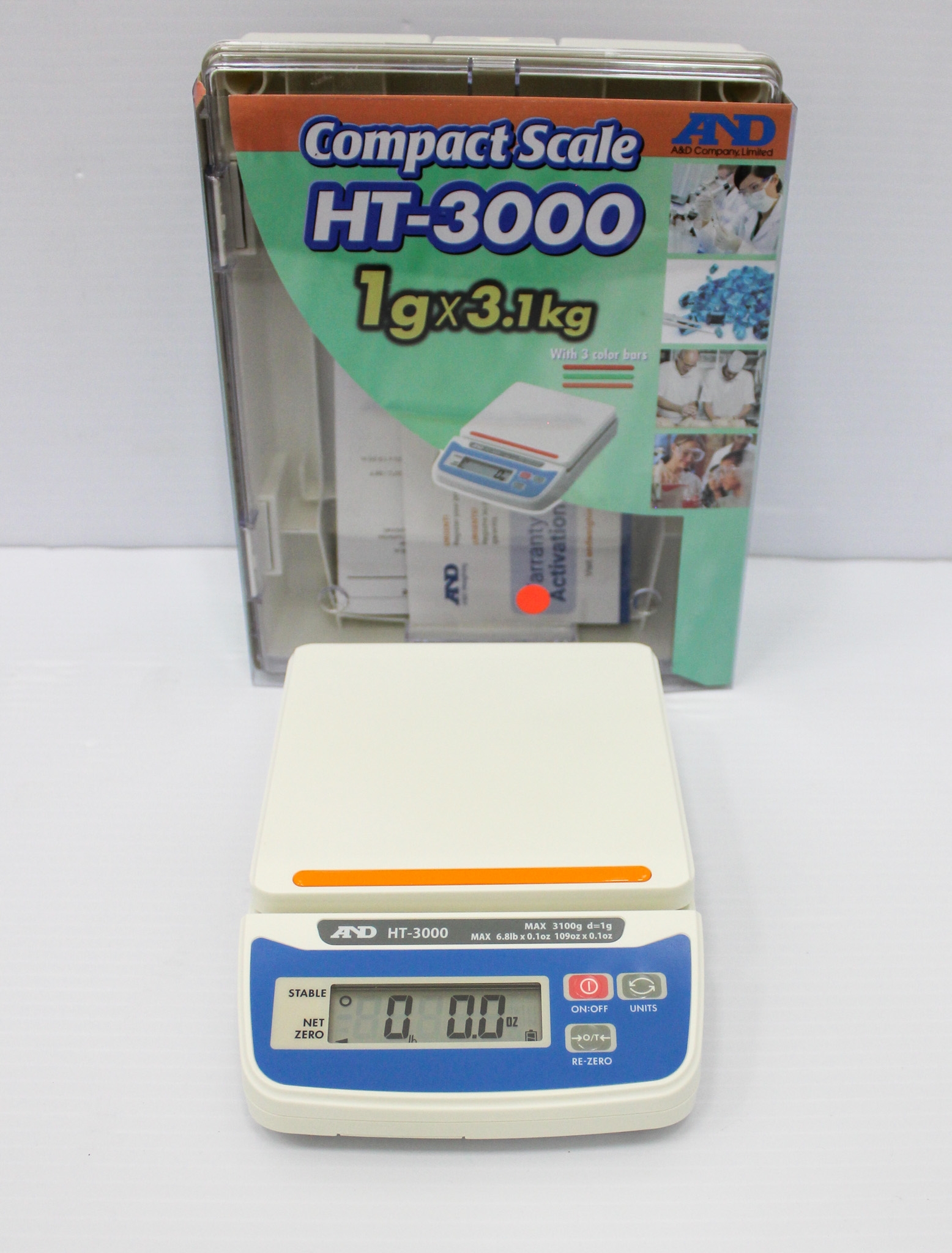 AND HT-3000 Scale 3100g x 1g Portable Precision Turn-Key System