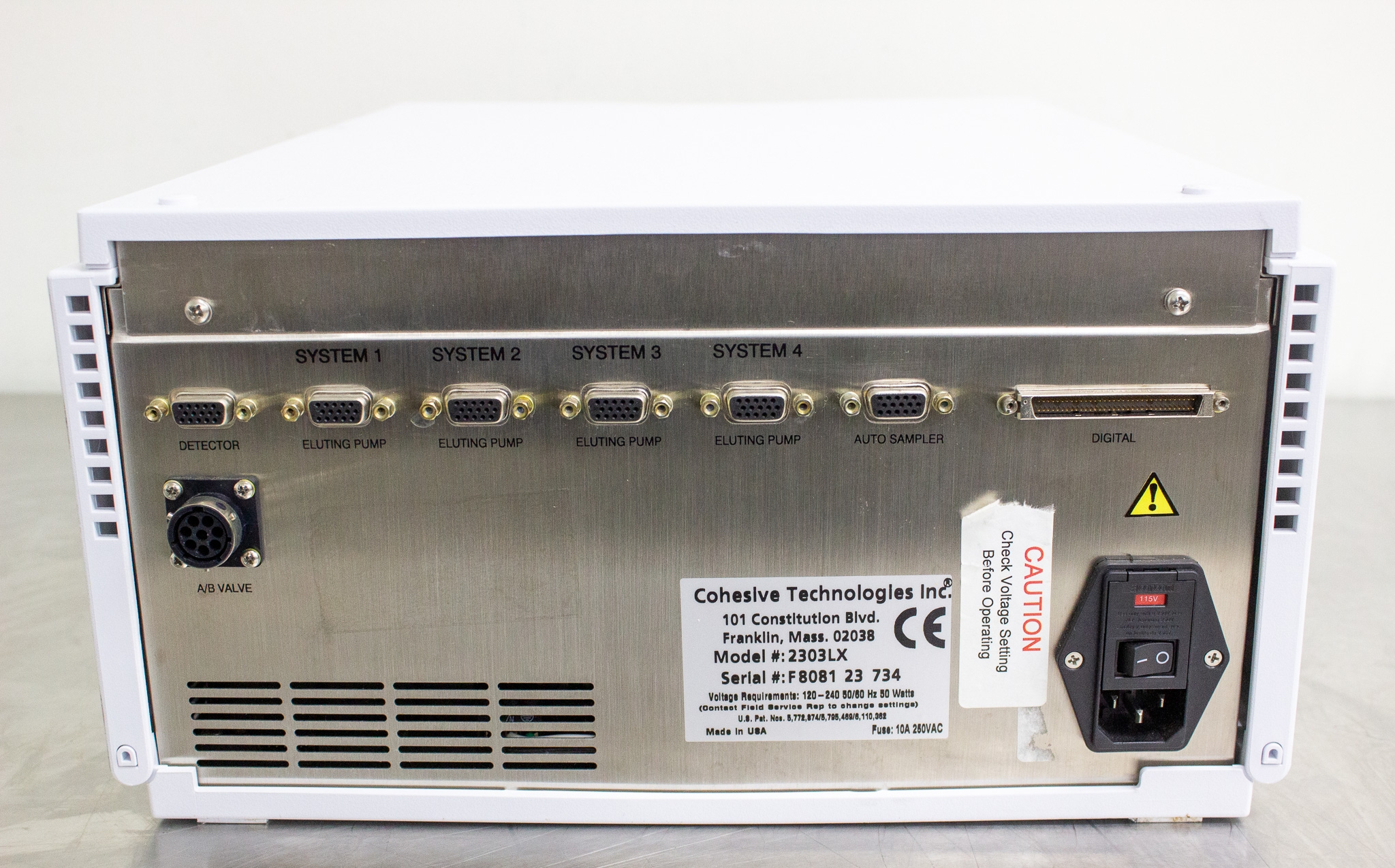 Cohesive 2303LX HPLC Valve Interface Module 3-Valves Used Needs Repair