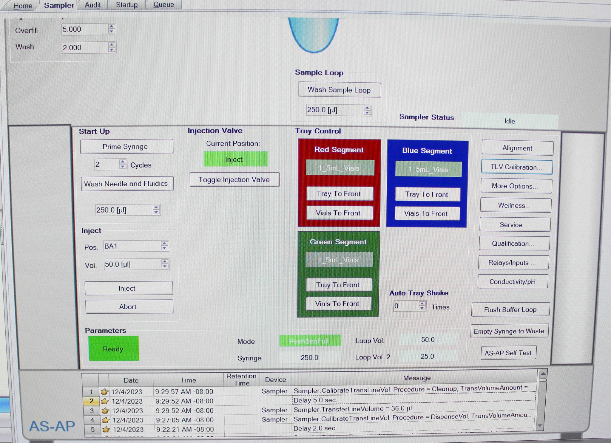 Thermo Dionex AS-AP Autosampler High Capacity IC Sampling System