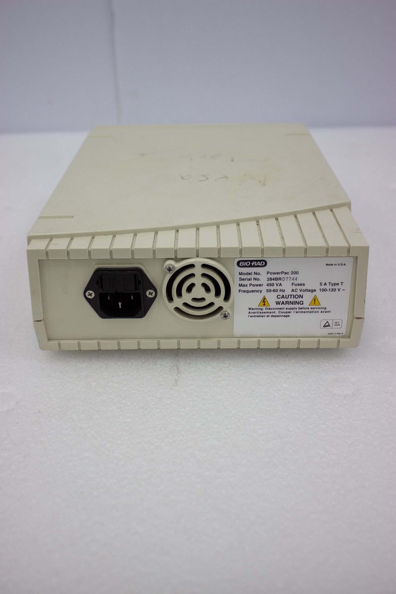 BIO-RAD PowerPac 200 Electrophoresis Power Supply Adjustable Voltage/Current