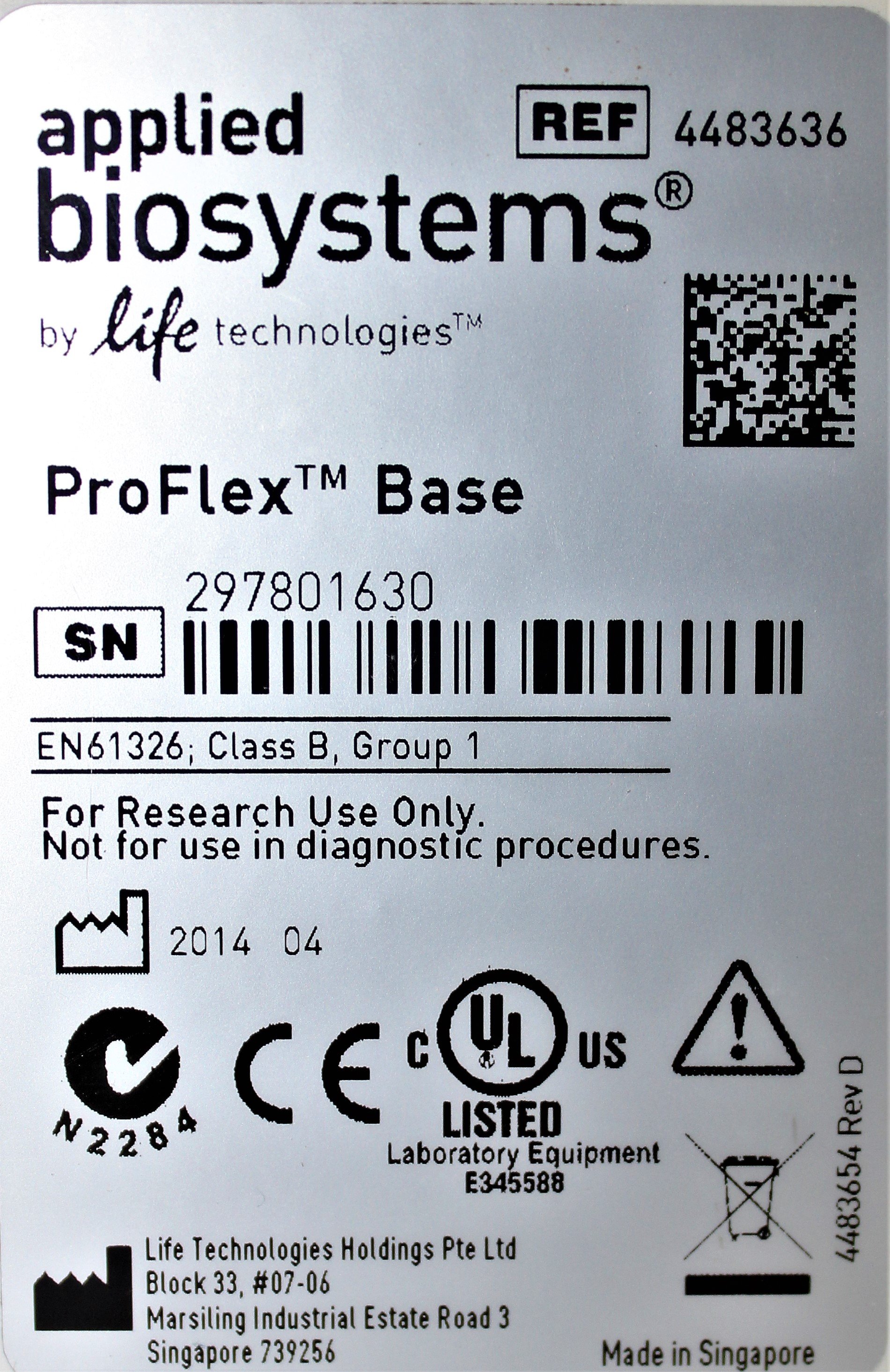 Applied Biosystems 4483636 ProFlex Base PCR Dual 384-Well High-Throughput System