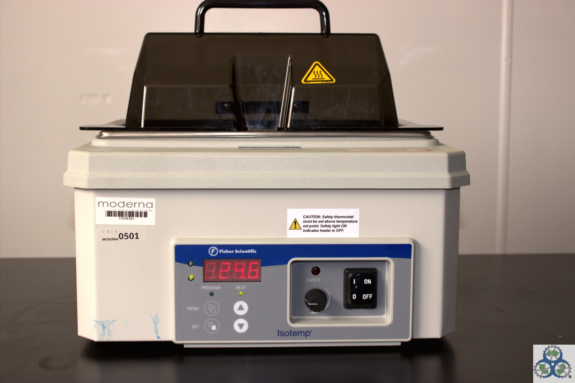 Fisher 2340 Water Bath Heated 5L 100C Dual Thermostat Ambient Used