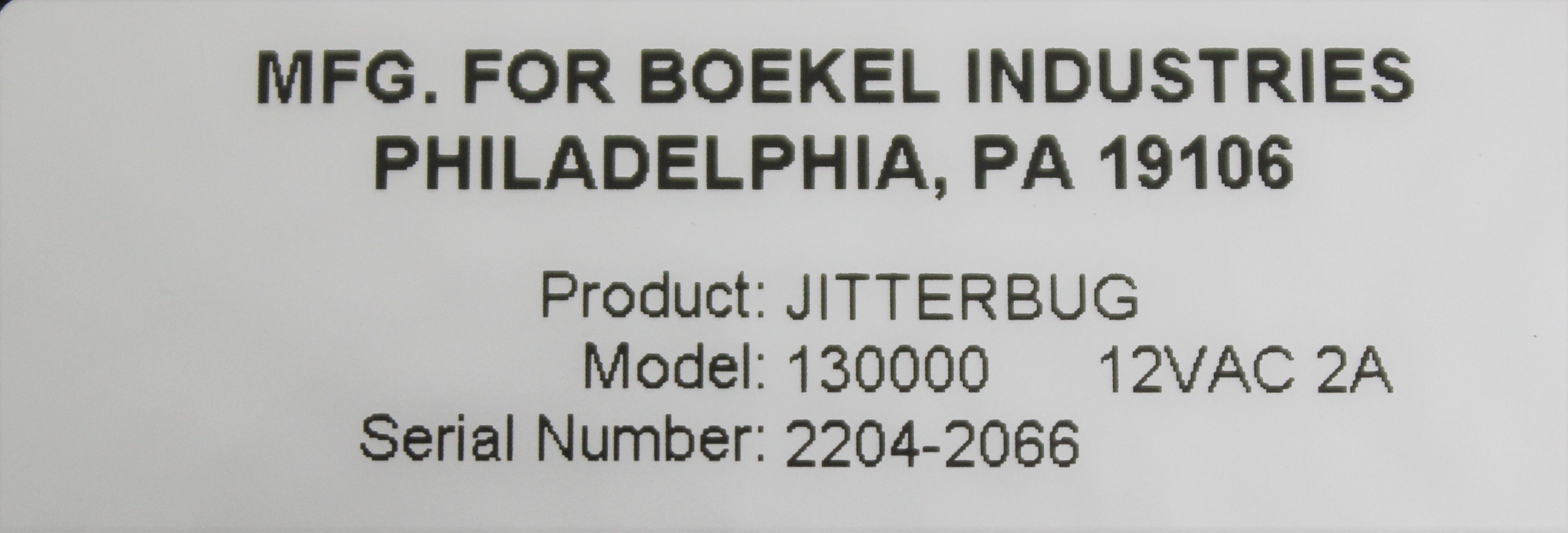 Boekel 130000 Jitterbug Incubator Shaker 575-1500 RPM, Ambient to 40C