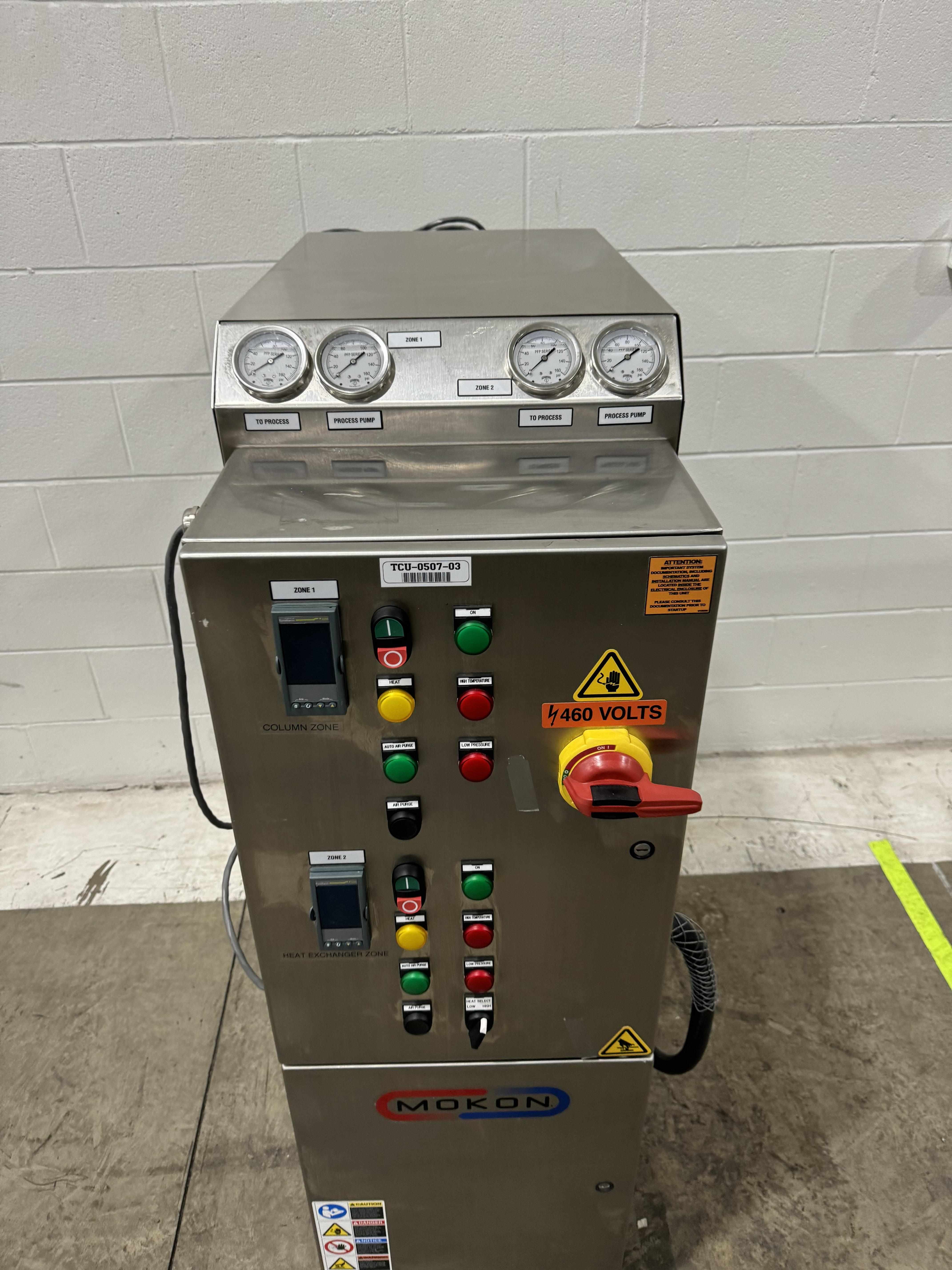 Mokon DZ4300AGE Dual Zone Industrial Water Heater 24kW Per Zone 25 GPM @25Psi