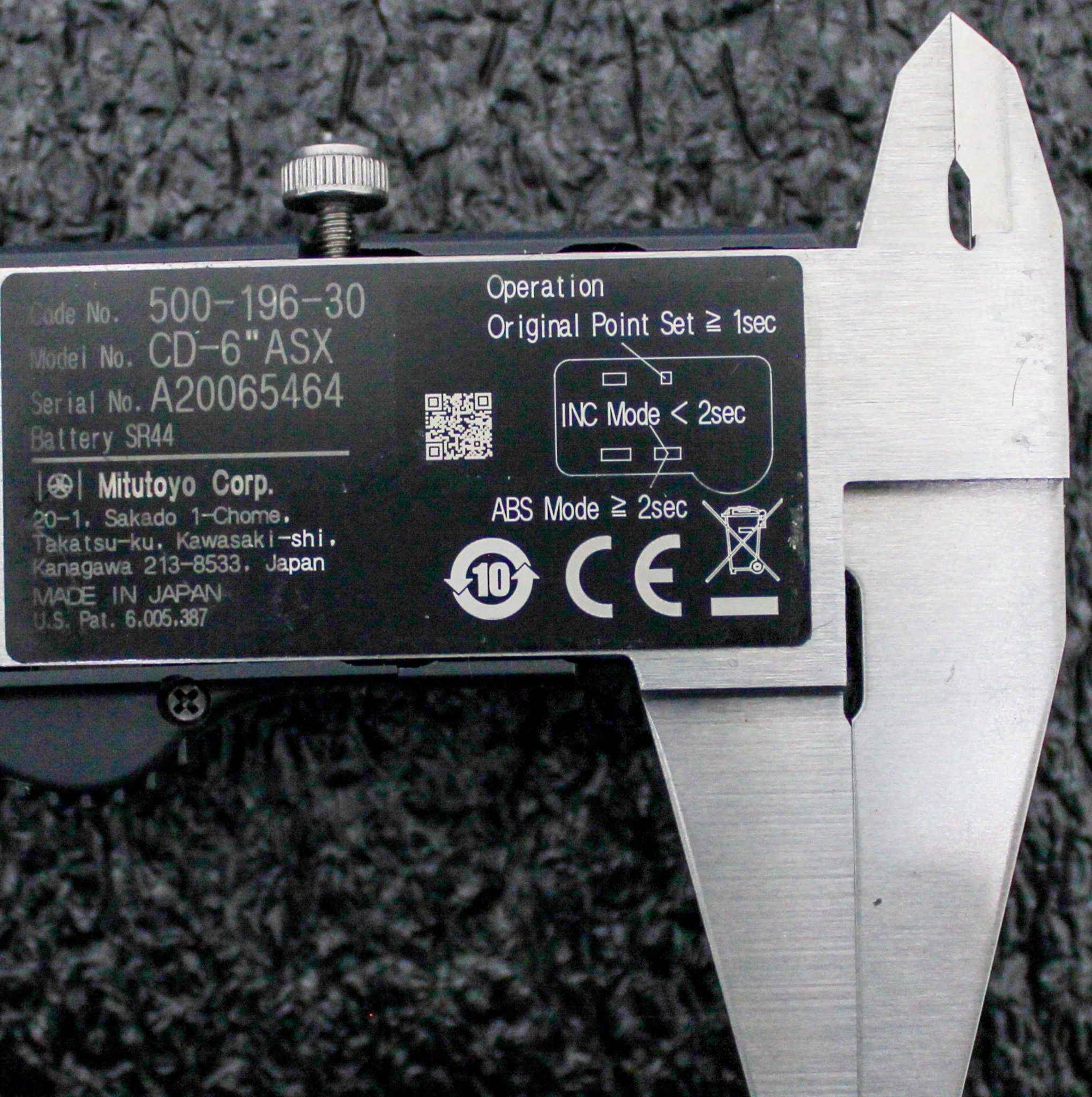 Mitutoyo CD-6ASX Testing Equipment Calibration 6in Digimatic