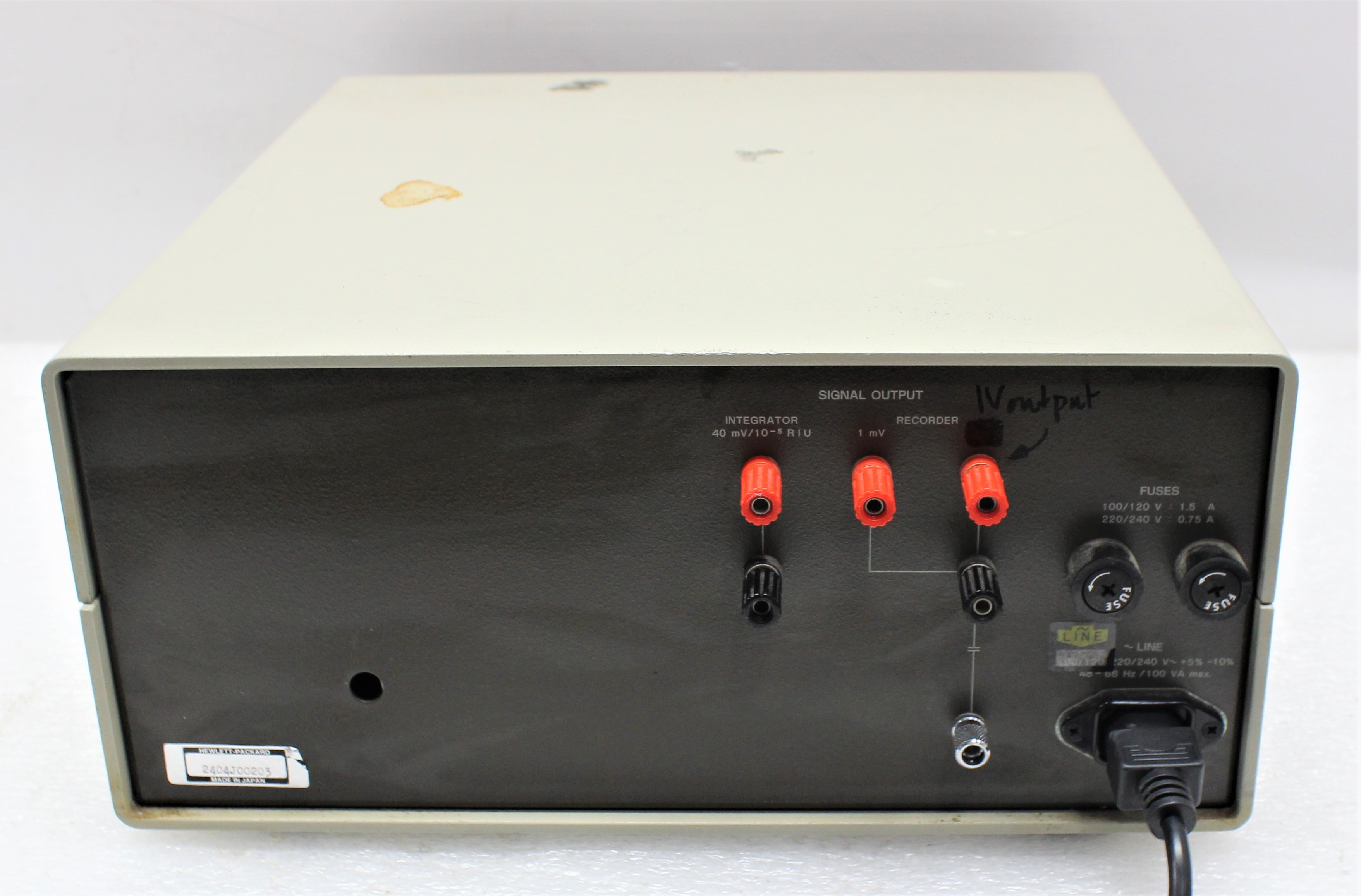 Hewlett Packard 1037A Refractive Index Detector Flow Cell Thermal Stability