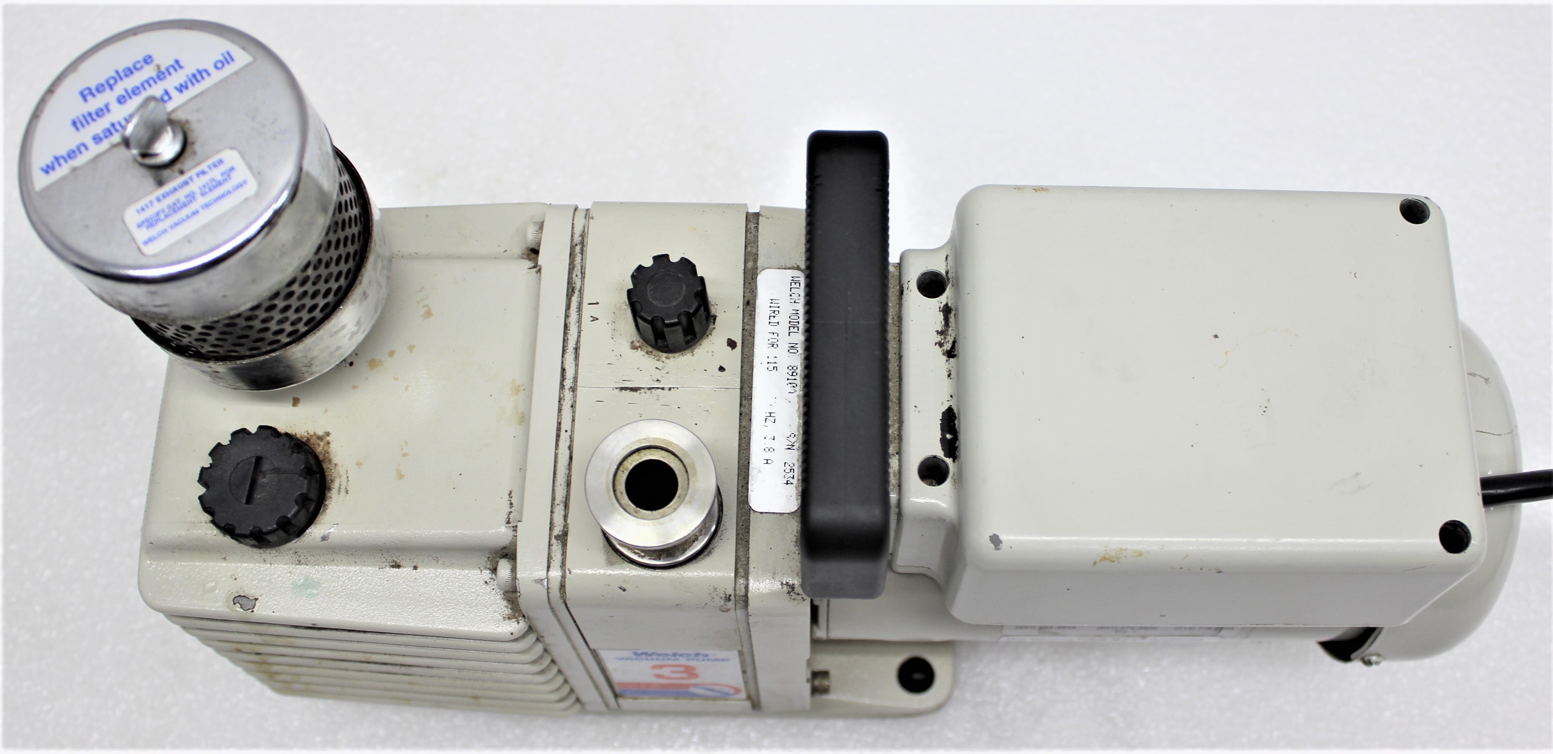 Welch 8910 Vacuum Pump 3450 RPM for Lab Use 120V 60Hz Very Good Condition