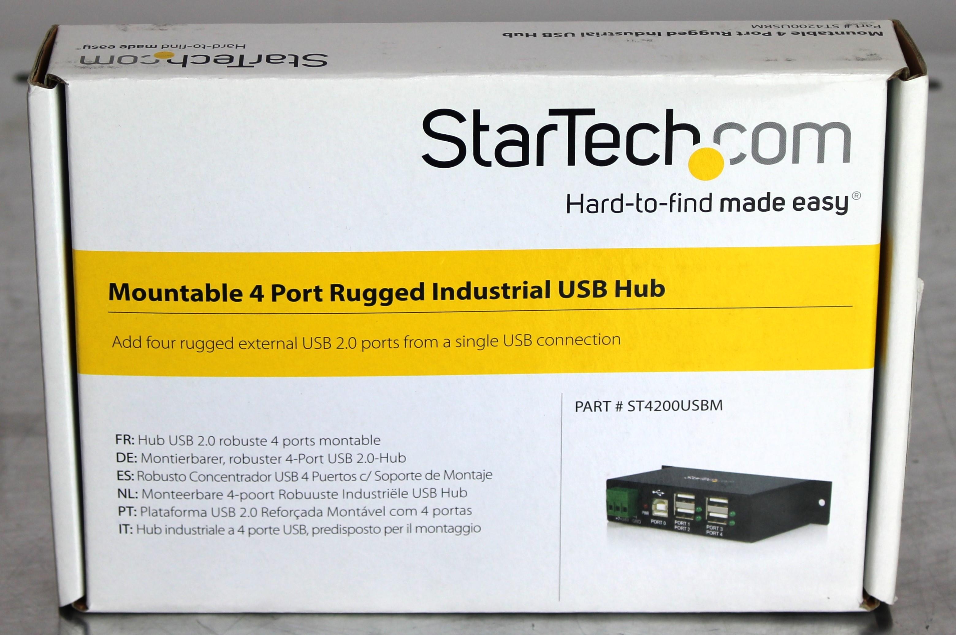 StarTech 4 Port USB Hub Connects 4 USB 2.0 Devices Computer IT Accessory