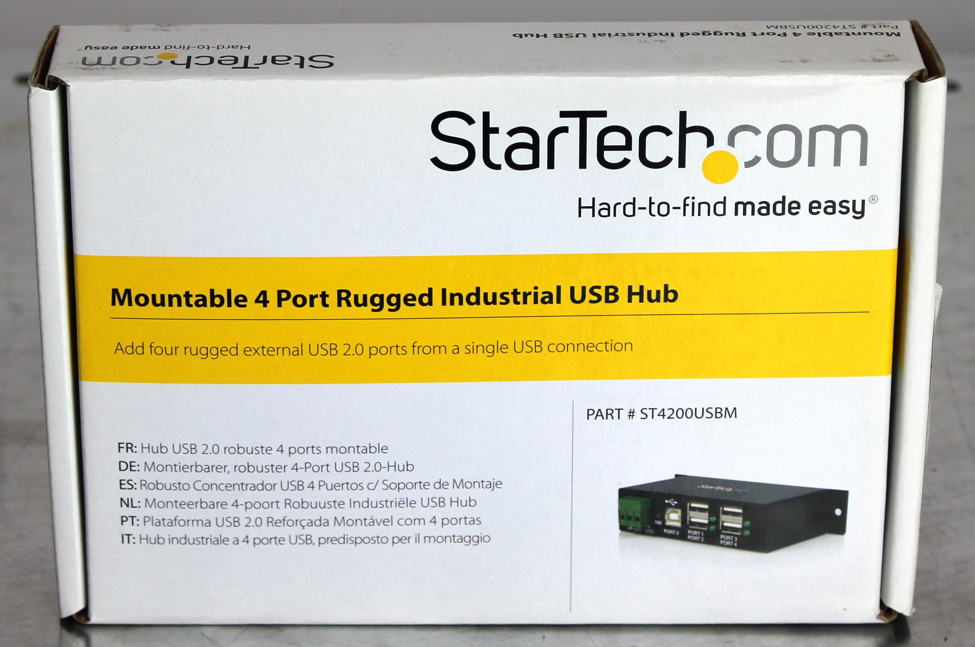 StarTech 4 Port USB 2.0 Hub Connectivity System High-Speed 480Mbps