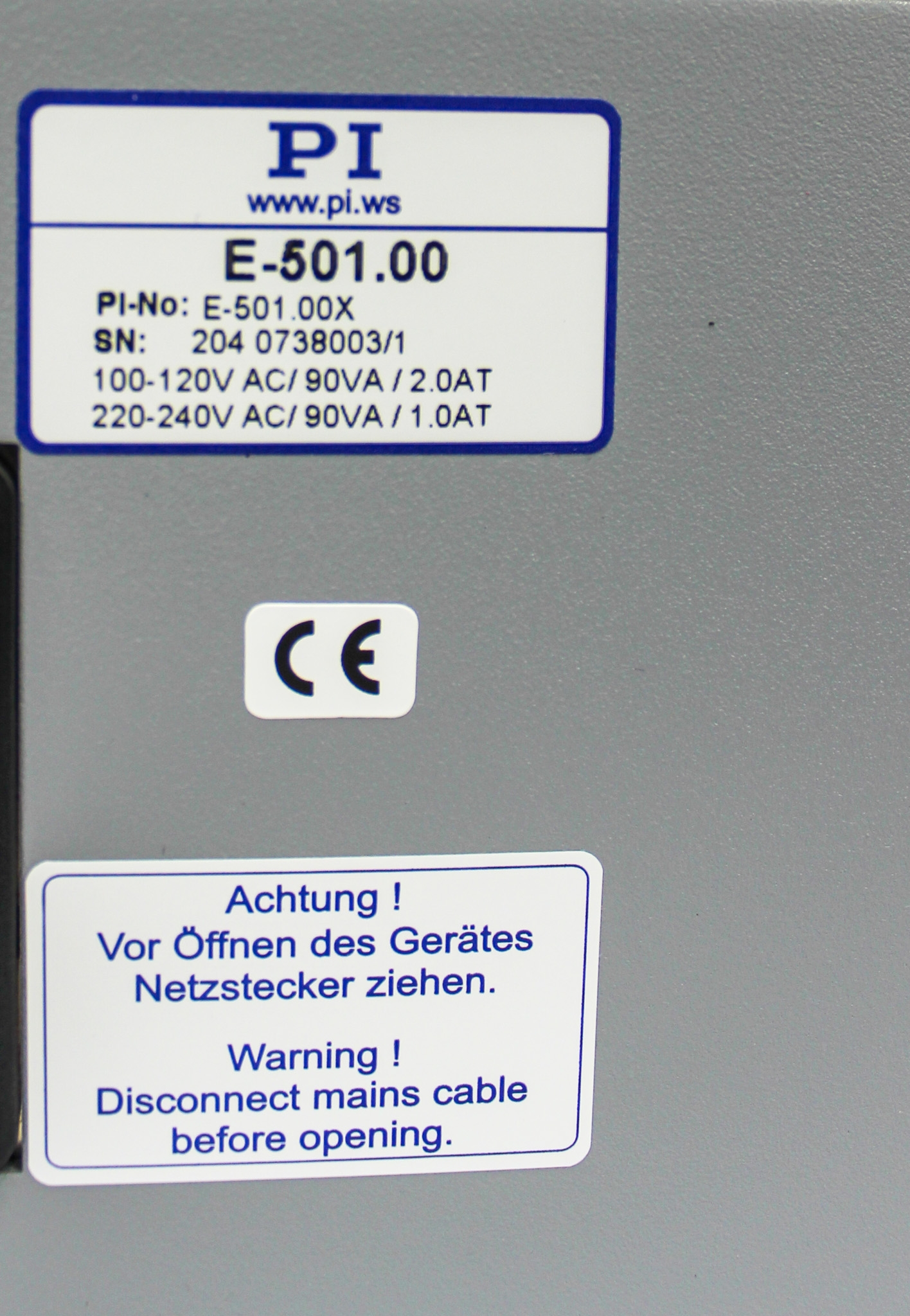 PI E-501.00X Modular Piezo Controller with Amplifier Modules Controls