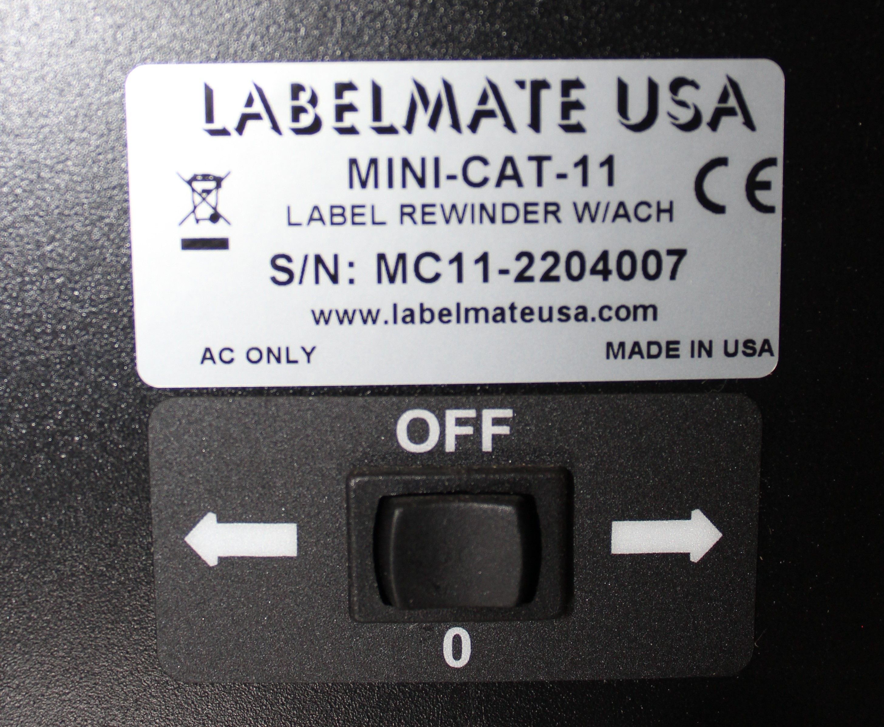 Labelmate Mini-Cat-11 Rewinder Labels Media Durable Heavy-Duty Rewind Job