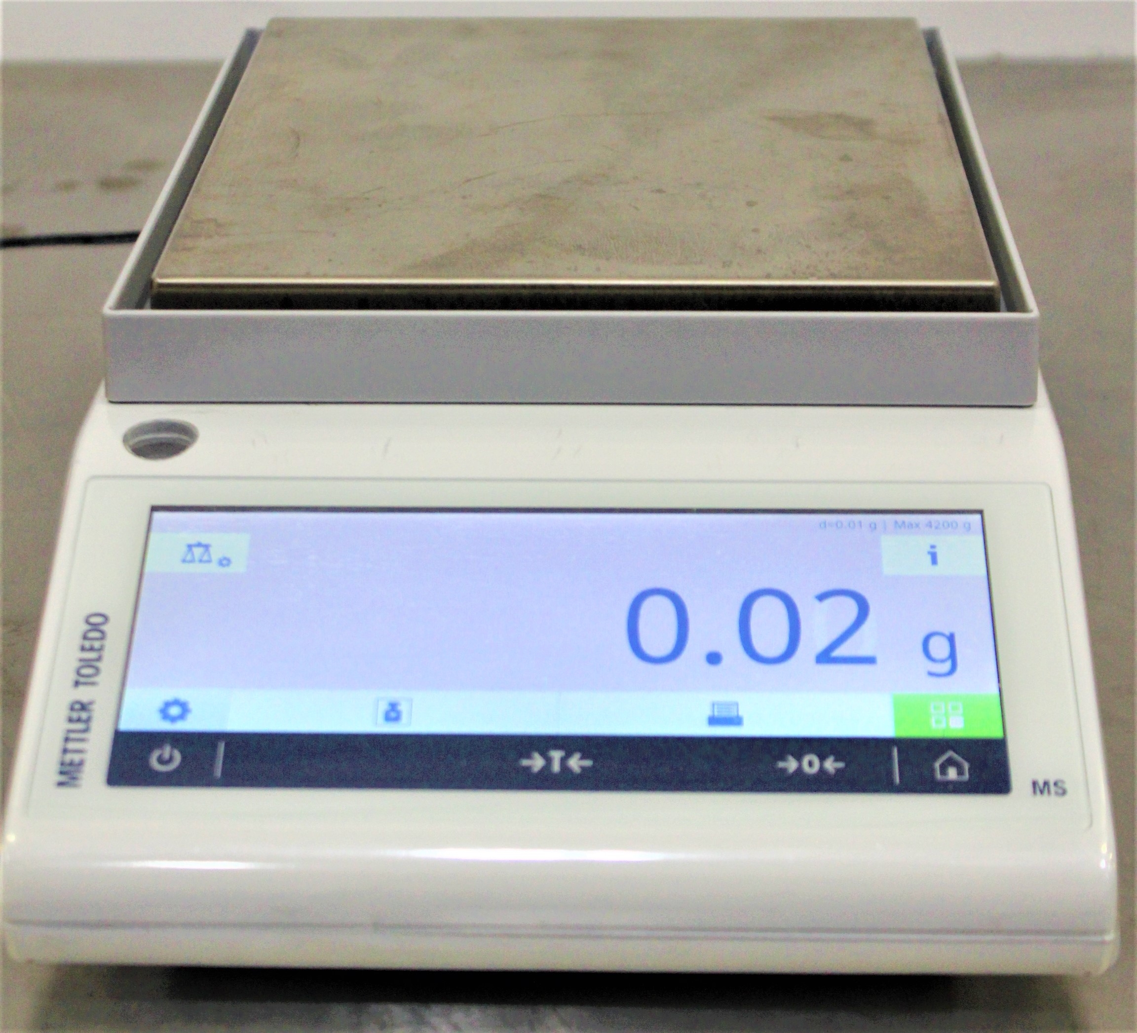 Mettler-Toledo MS4002TS Precision Balance Scale Touchscreen 4200g Capacity