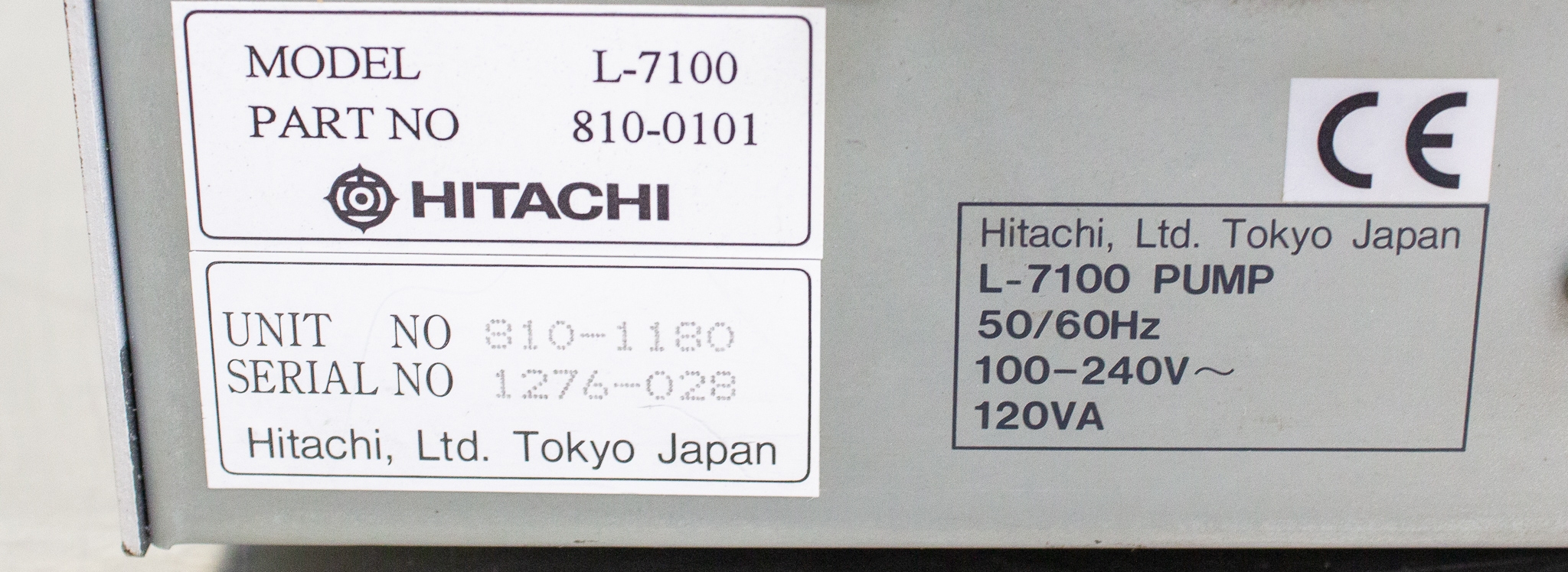 Hitachi L-7100 HPLC Pump D-7000 Interface 39.2MPa High Precision Analytical