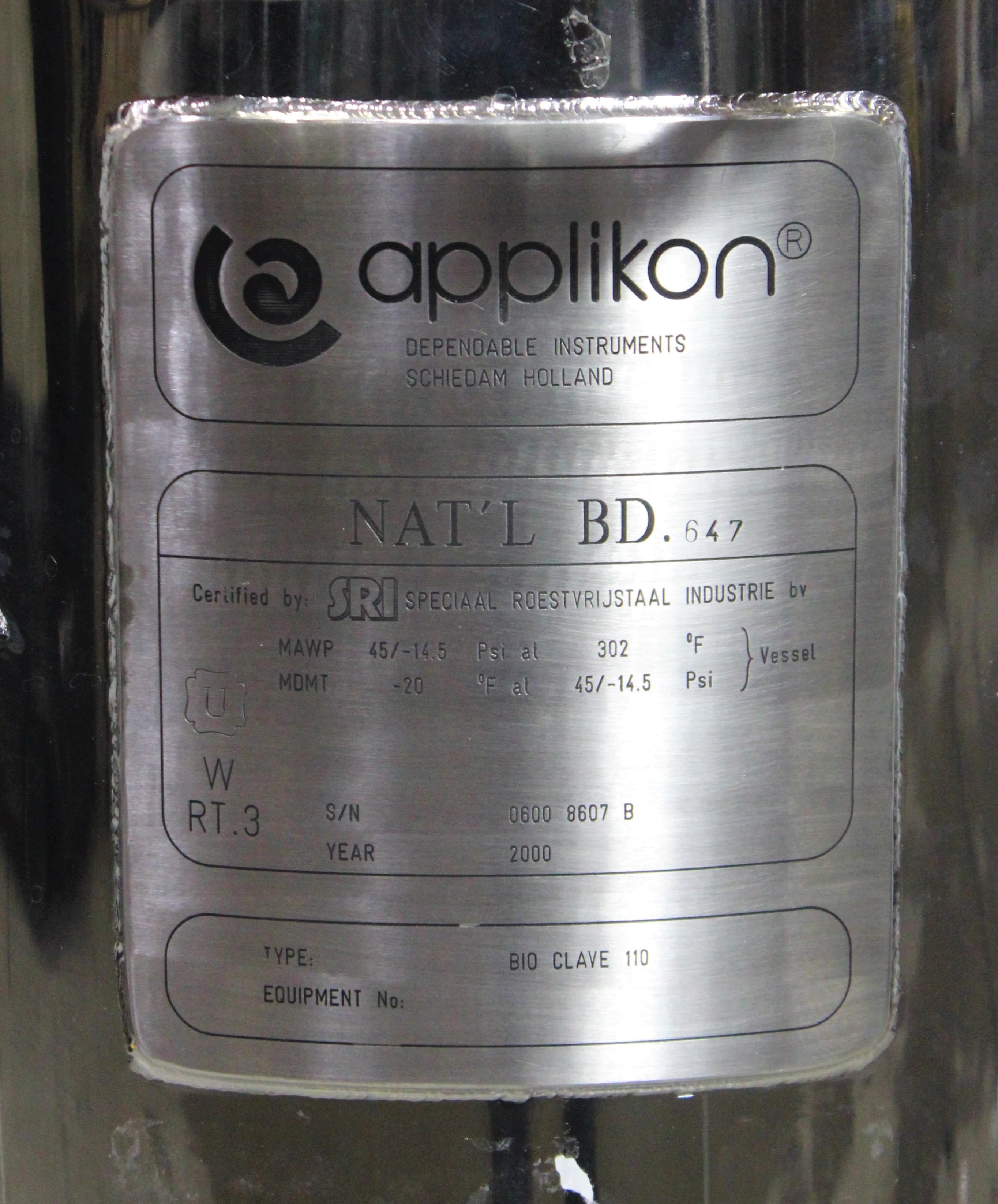 Applikon 110L Stainless Steel Bioreactor for Cell & Microbial Culture Applications