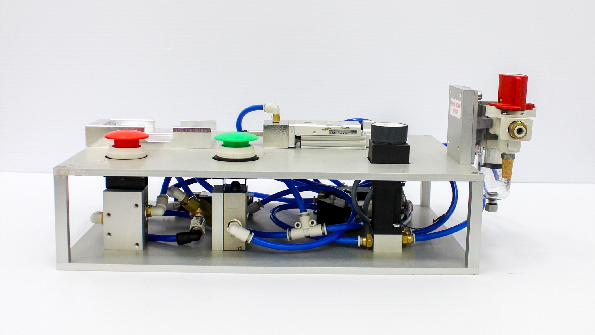 SMC MXS8-30P Custom Stopper Base with Air Slide Table and Regulator System