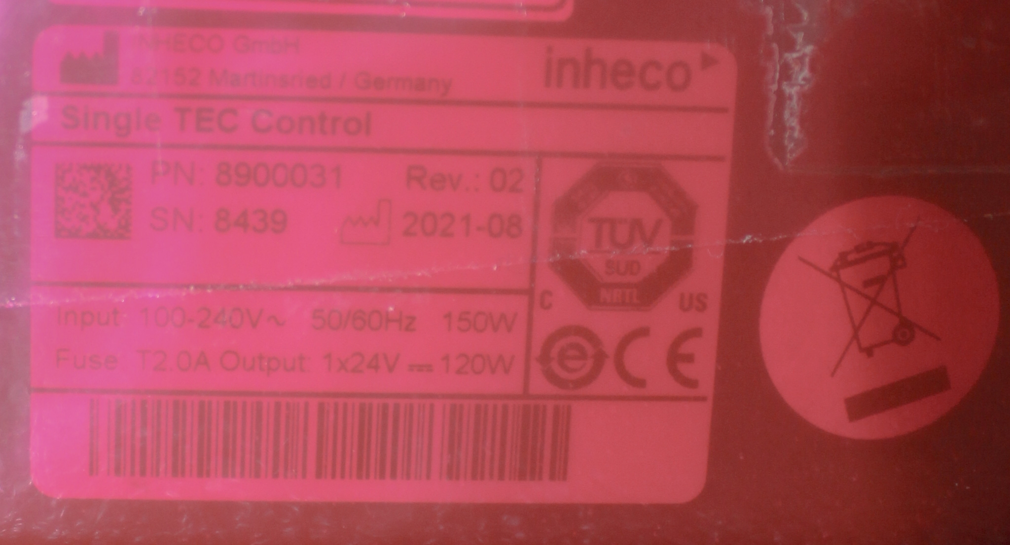 Inheco Single TEC Control Unit Temperature Controller Refurbished 120V/220V