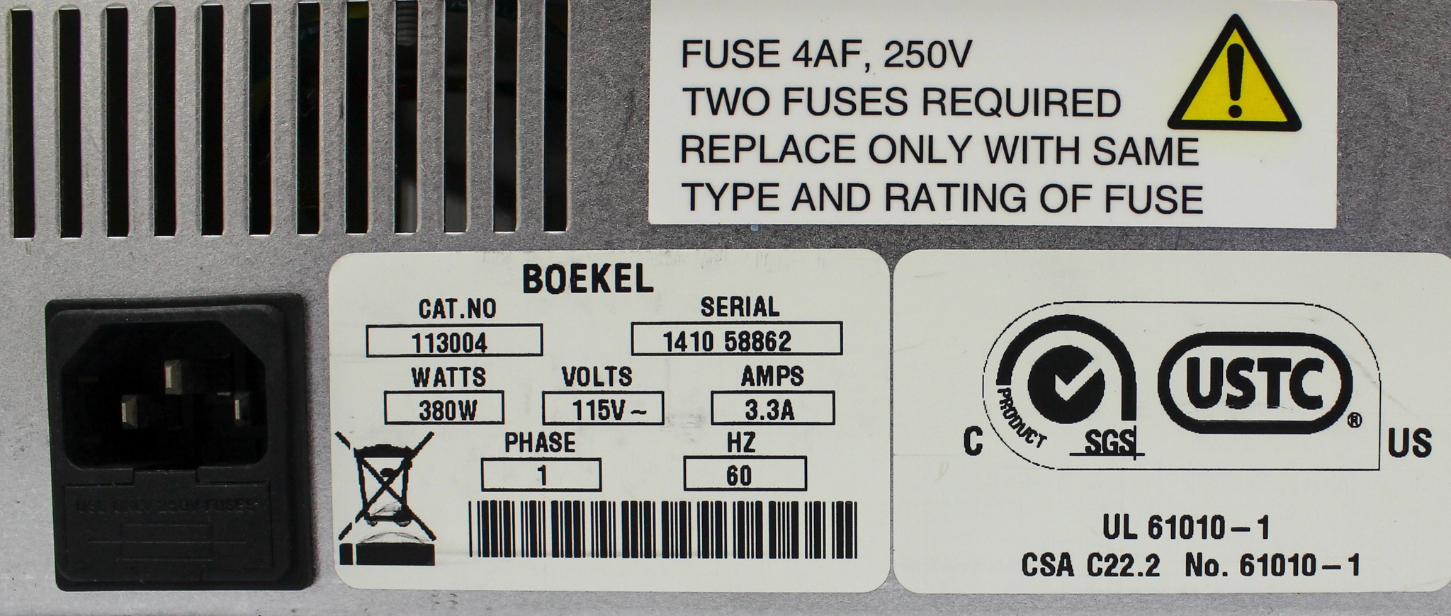 Boekel 113004 Dry Bath Incubator 4-Block Capacity Ambient +5C to 150C