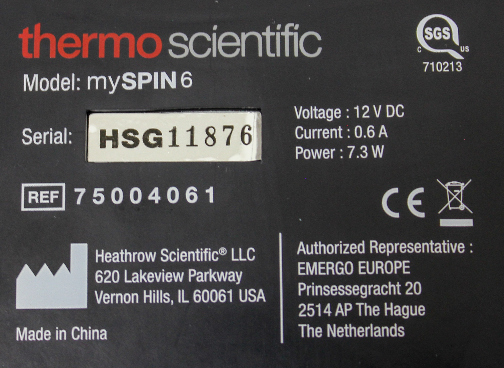 Thermo mySpin6 Benchtop Centrifuge, 6000 RPM, Efficient Microfilter Separation